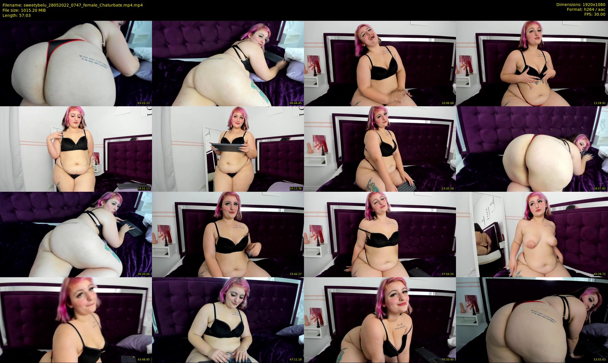 sweetybelu — 58 minute Chaturbate female cam show recording, 1080p, May 28, 2022