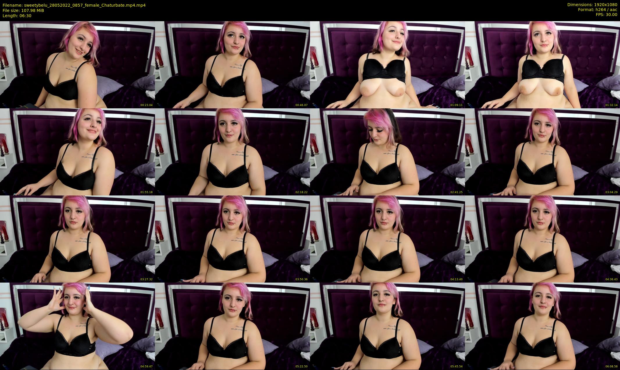 sweetybelu — 7 minute Chaturbate female cam show recording, 1080p, May 28, 2022