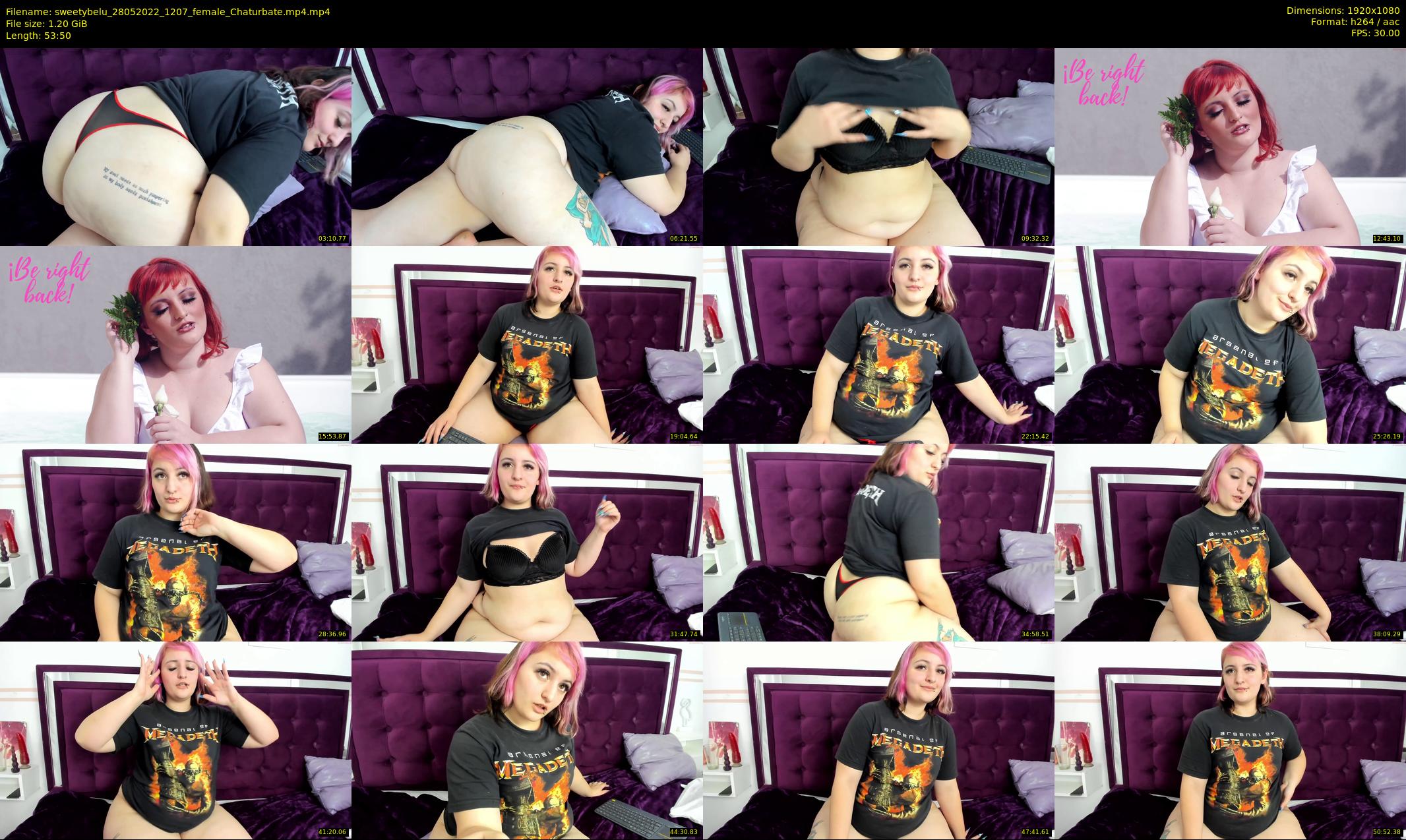 sweetybelu — 54 minute Chaturbate female cam show recording, 1080p, May 28, 2022