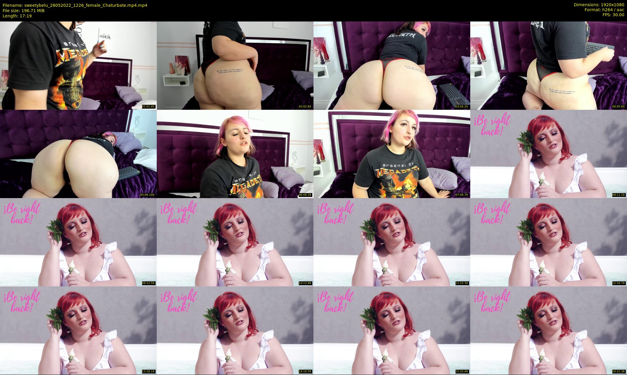 sweetybelu — 18 minute Chaturbate female cam show recording, 1080p, May 28, 2022