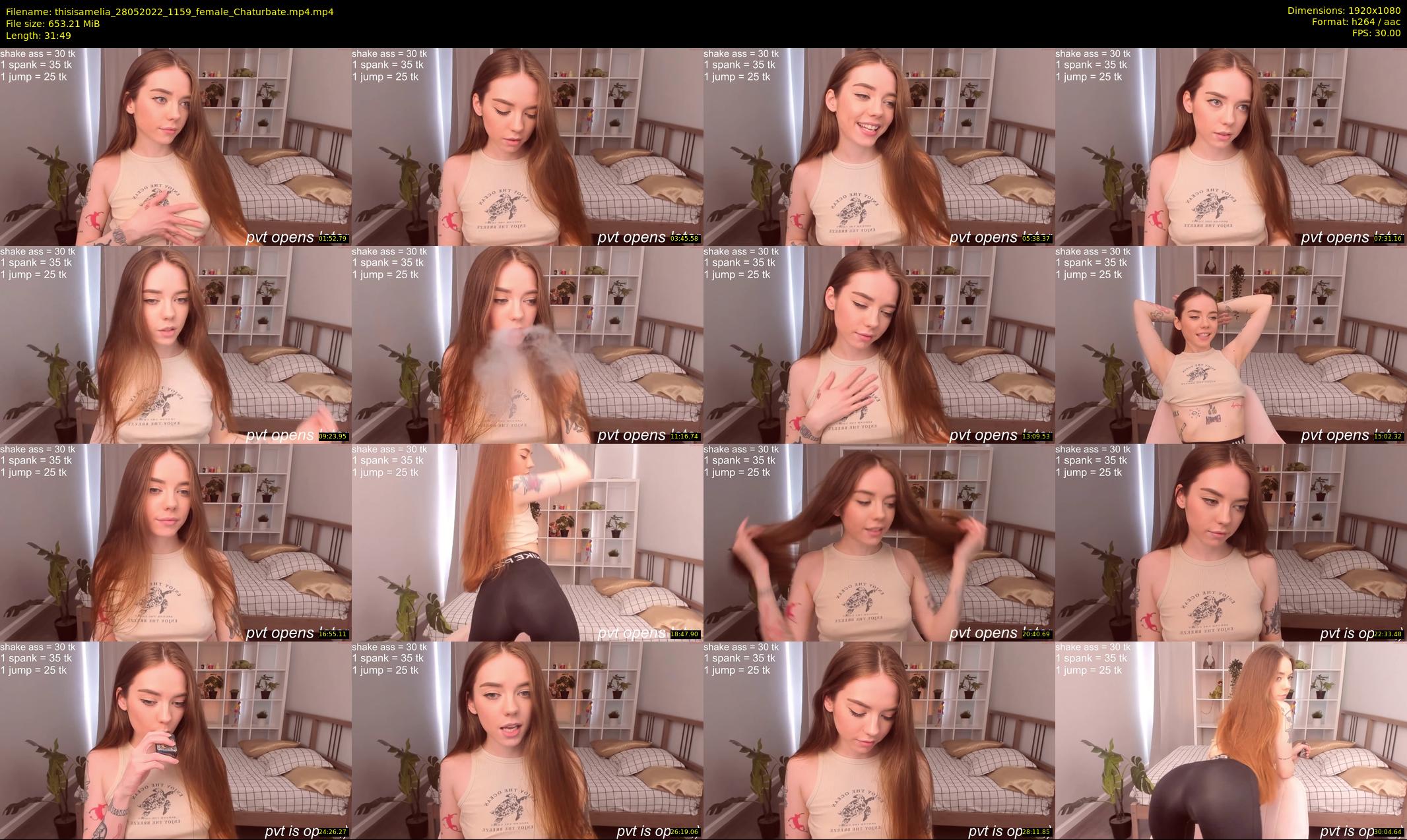 thisisamelia — 32 minute Chaturbate female cam show recording, 1080p, May 28, 2022