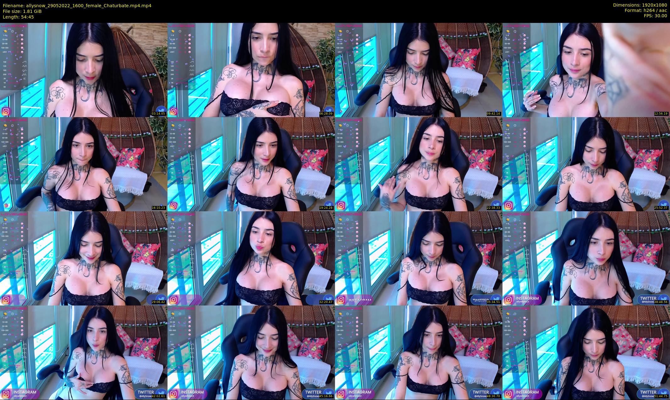 allysnow — 55 minute Chaturbate female cam show recording, 1080p, May 29, 2022