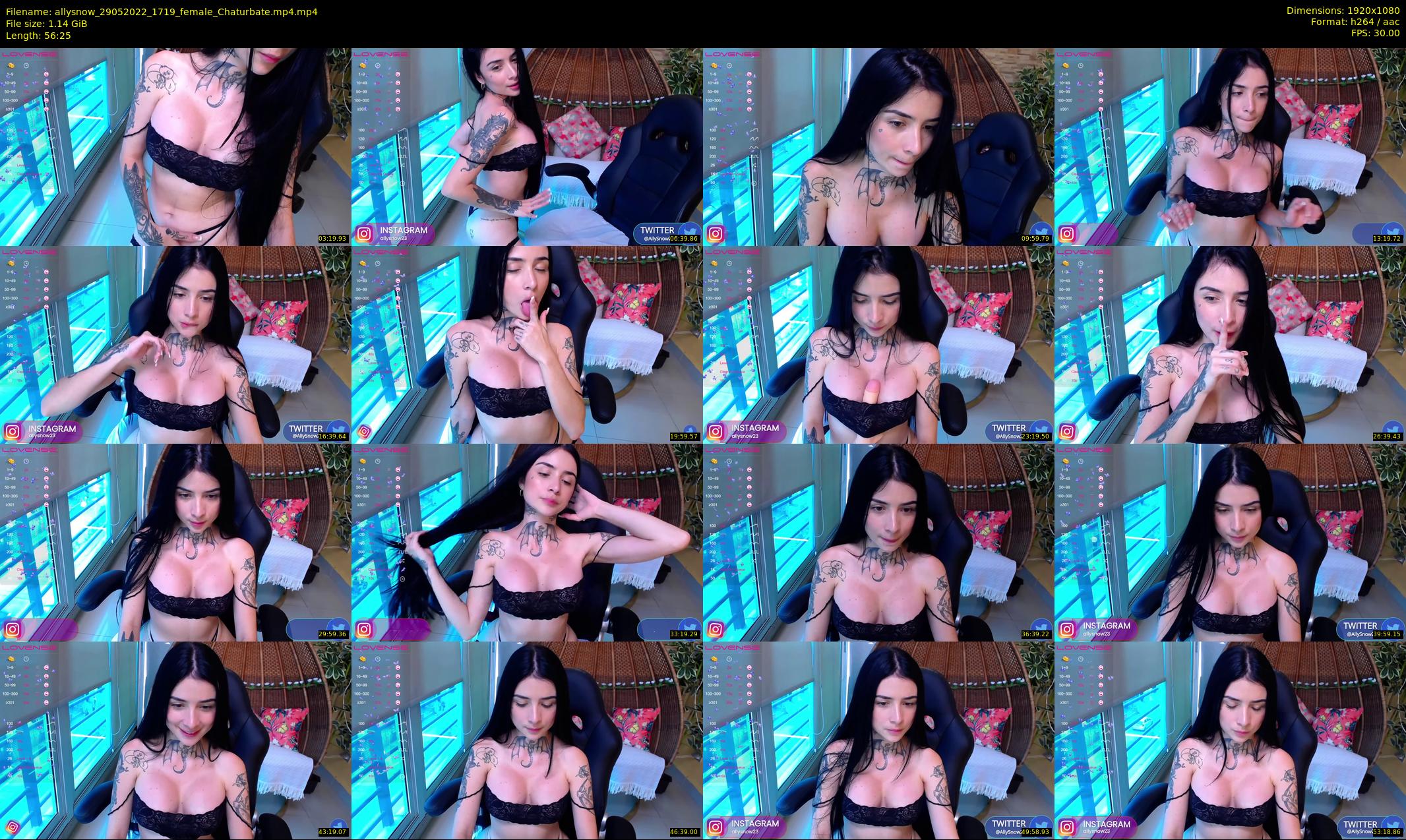 allysnow — 57 minute Chaturbate female cam show recording, 1080p, May 29, 2022