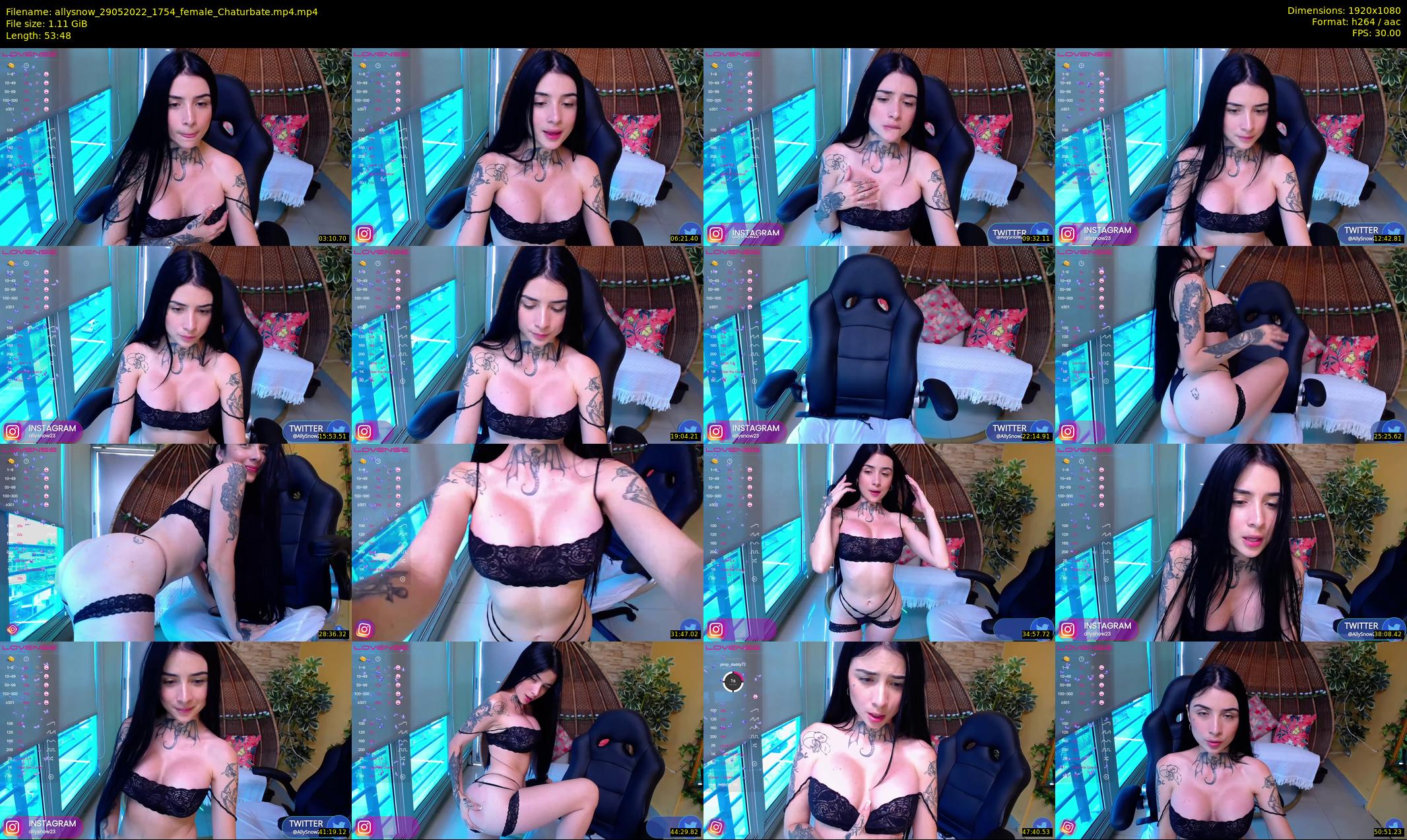 allysnow — 54 minute Chaturbate female cam show recording, 1080p, May 29, 2022