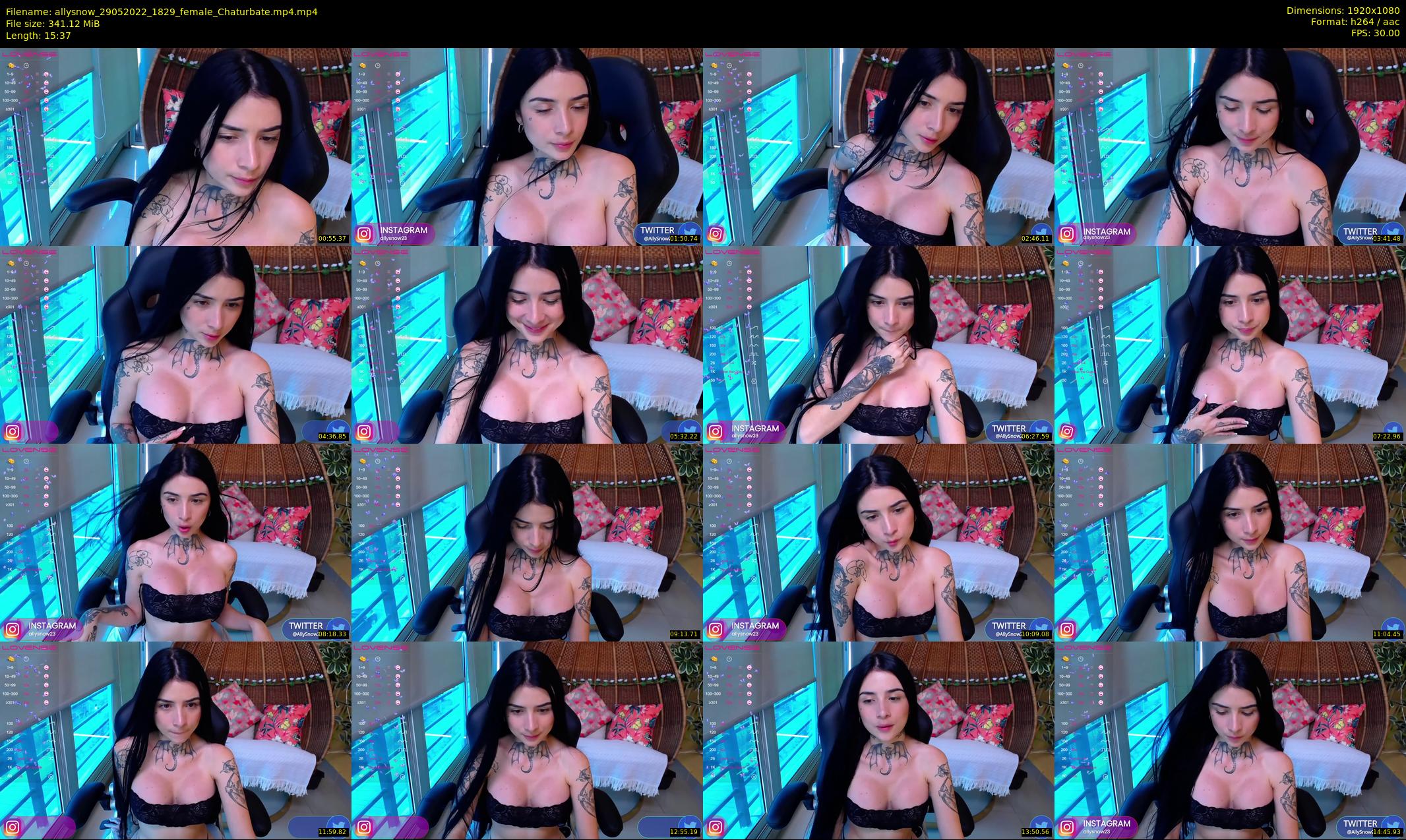 allysnow — 16 minute Chaturbate female cam show recording, 1080p, May 29, 2022