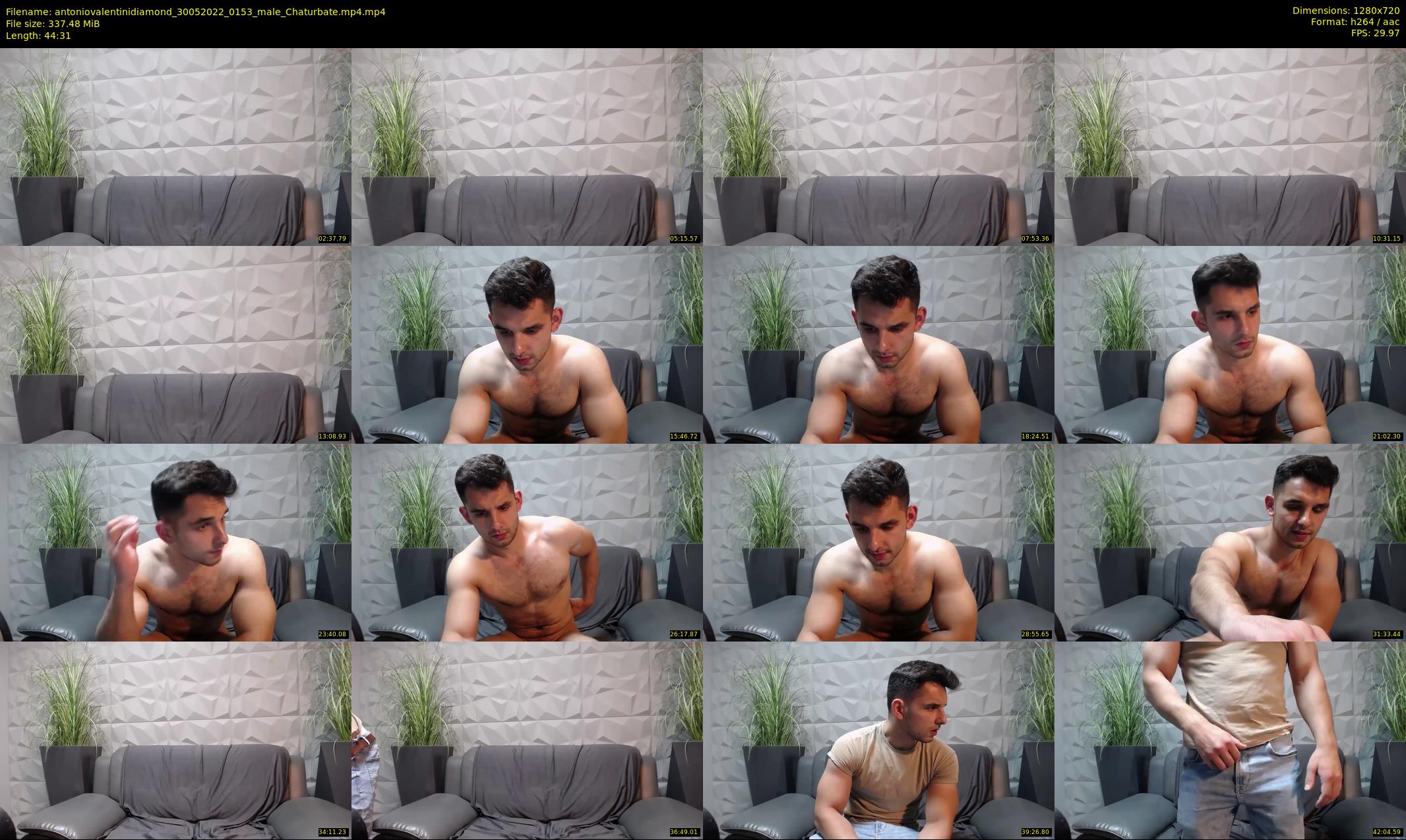 antoniovalentinidiamond — 45 minute Chaturbate male cam show recording, 720p, May 30, 2022