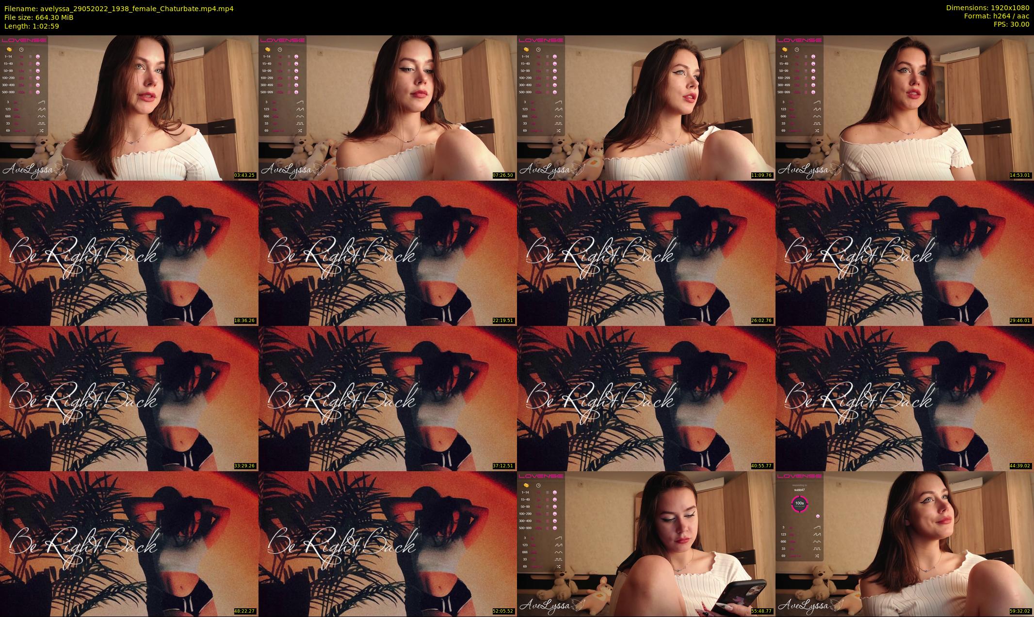 avelyssa — 63 minute Chaturbate female cam show recording, 1080p, May 29, 2022