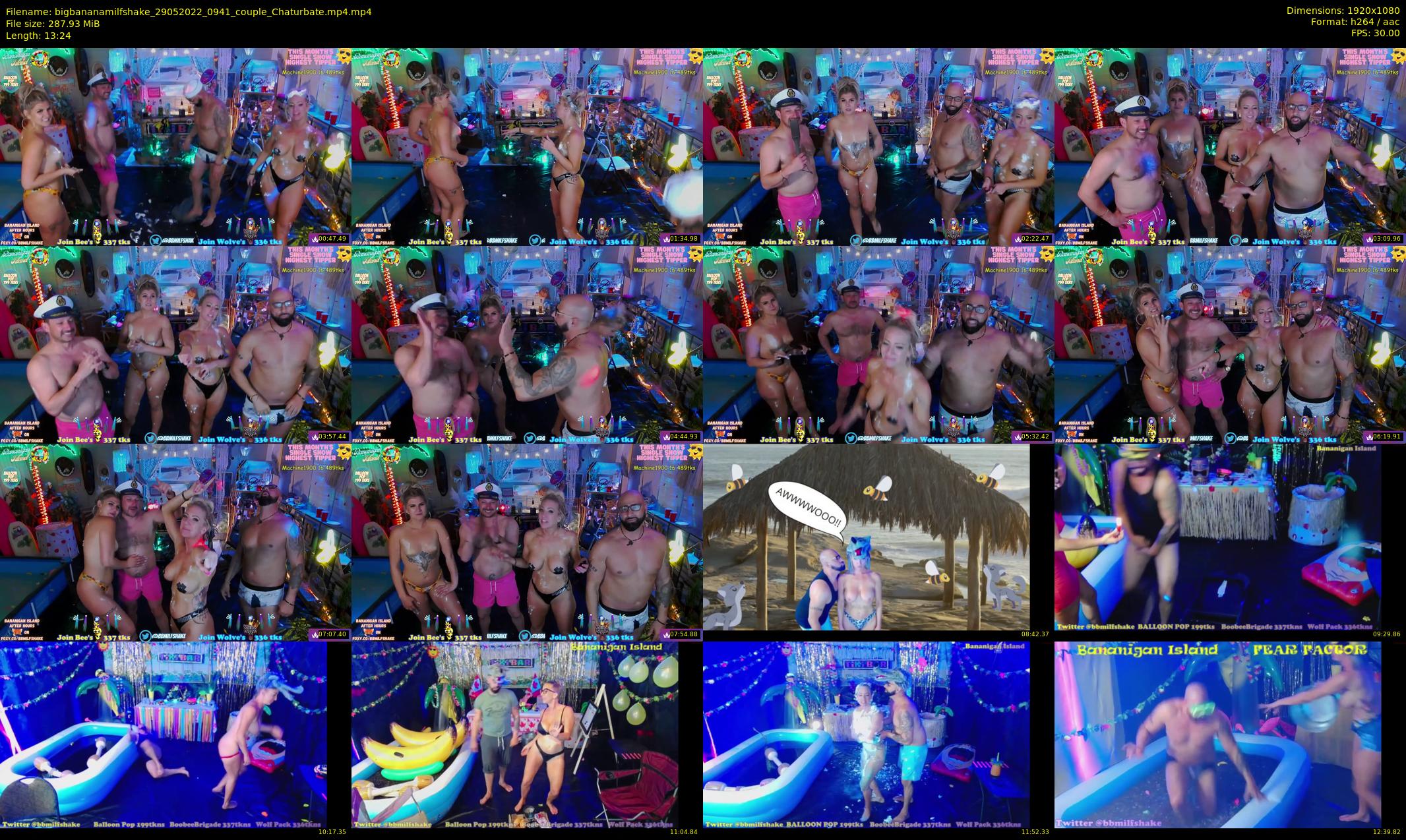 bigbananamilfshake — 14 minute Chaturbate couple cam show recording, 1080p, May 29, 2022
