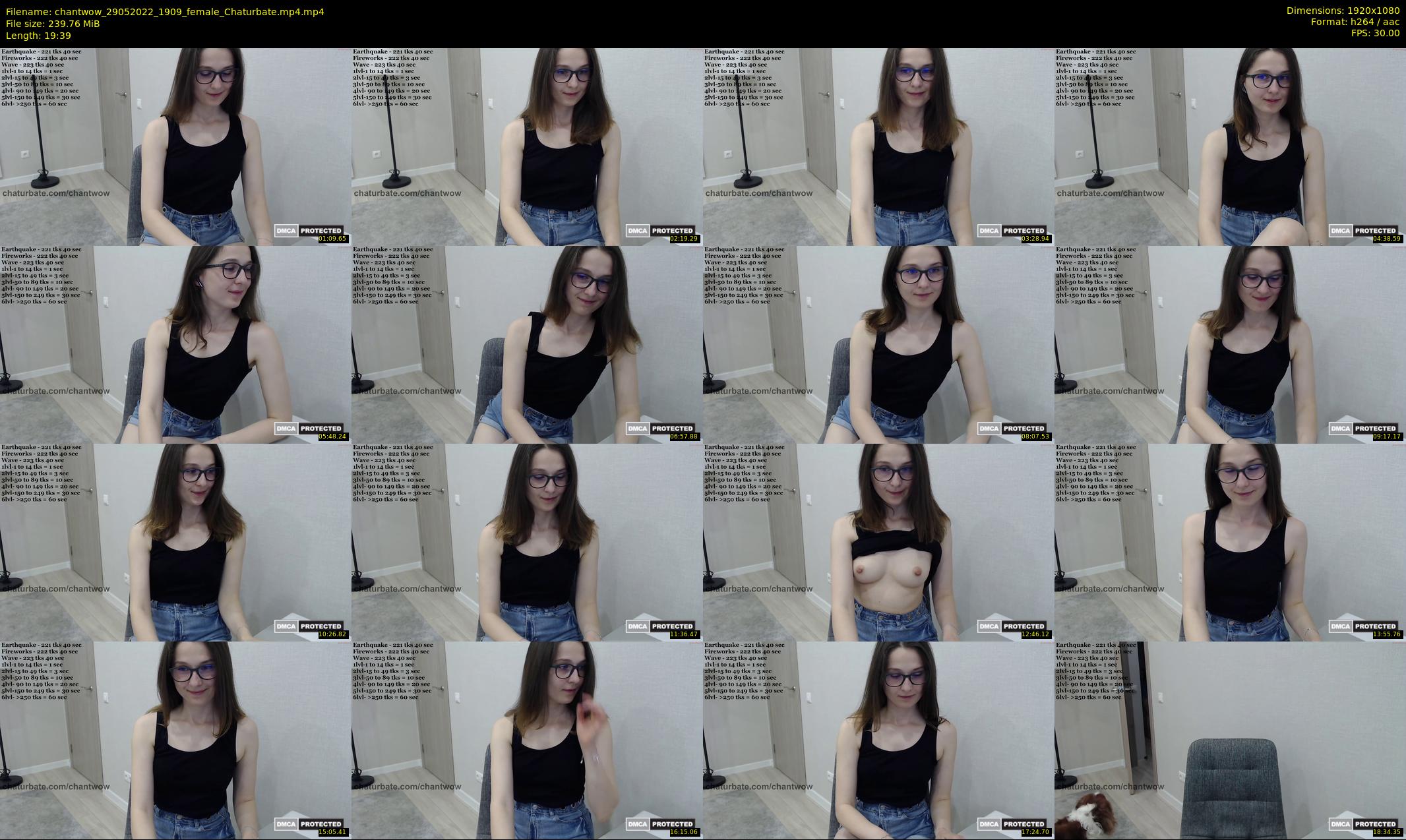 chantwow — 20 minute Chaturbate female cam show recording, 1080p, May 29, 2022