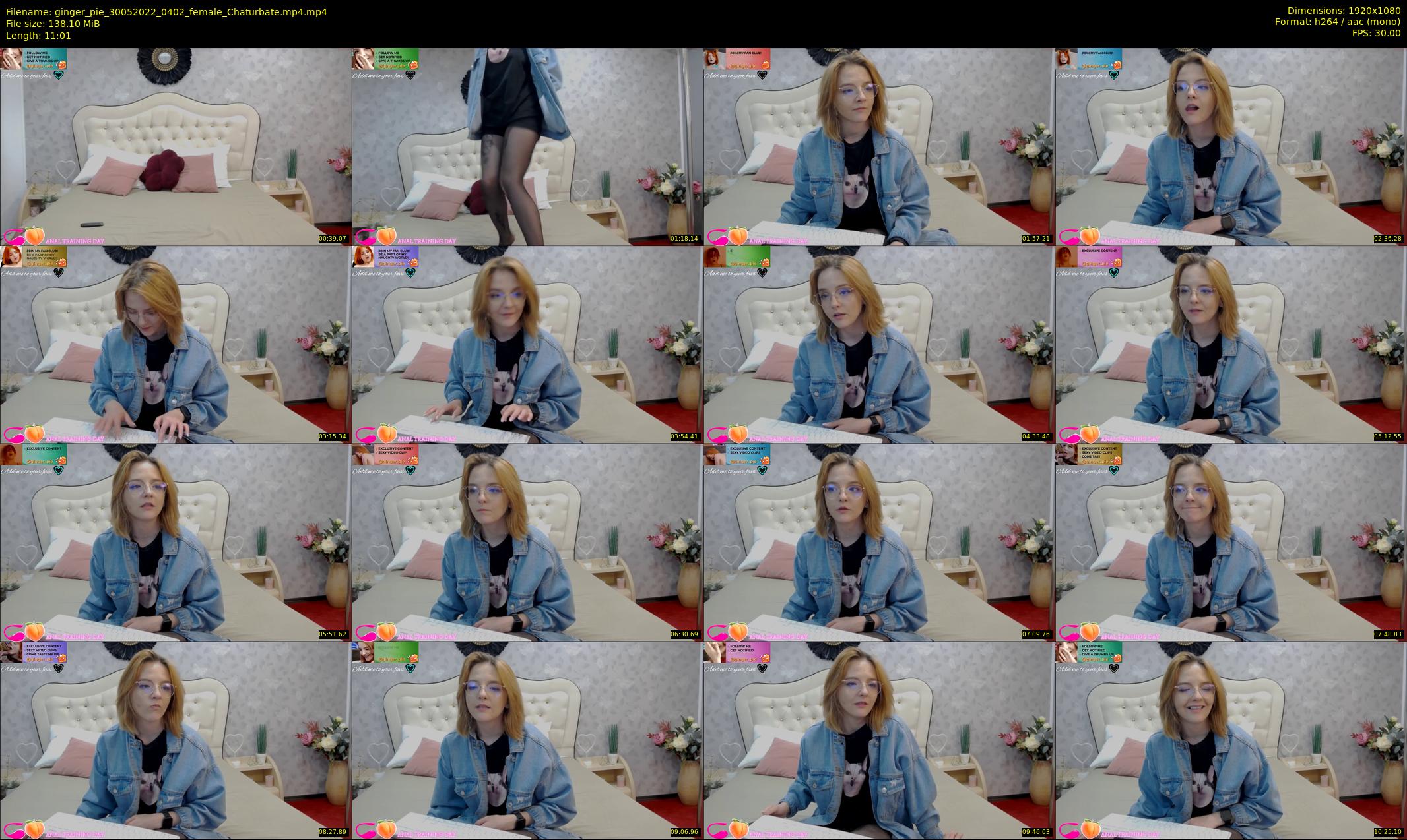ginger_pie — 12 minute Chaturbate female cam show recording, 1080p, May 30, 2022