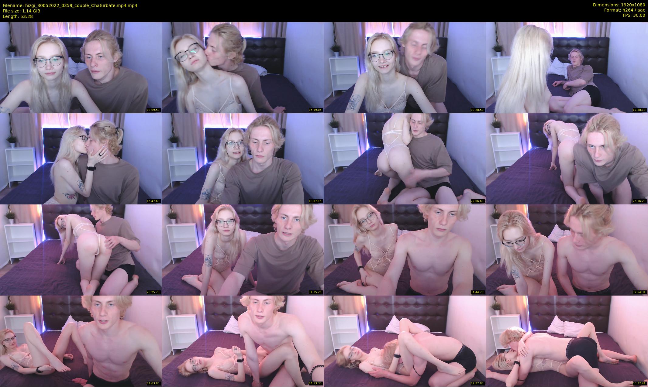 hizgi — 54 minute Chaturbate couple cam show recording, 1080p, May 30, 2022