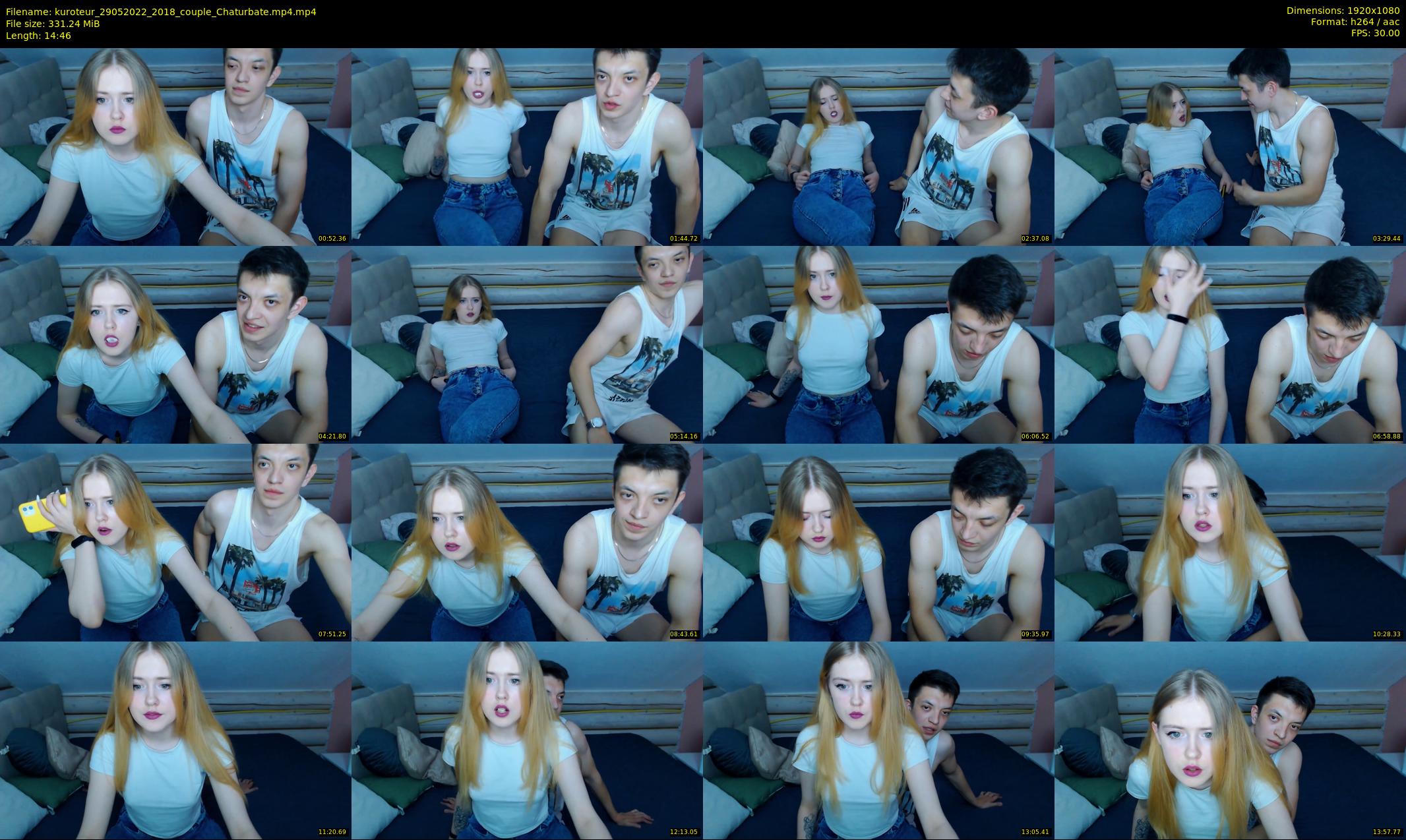 kuroteur — 15 minute Chaturbate couple cam show recording, 1080p, May 29, 2022
