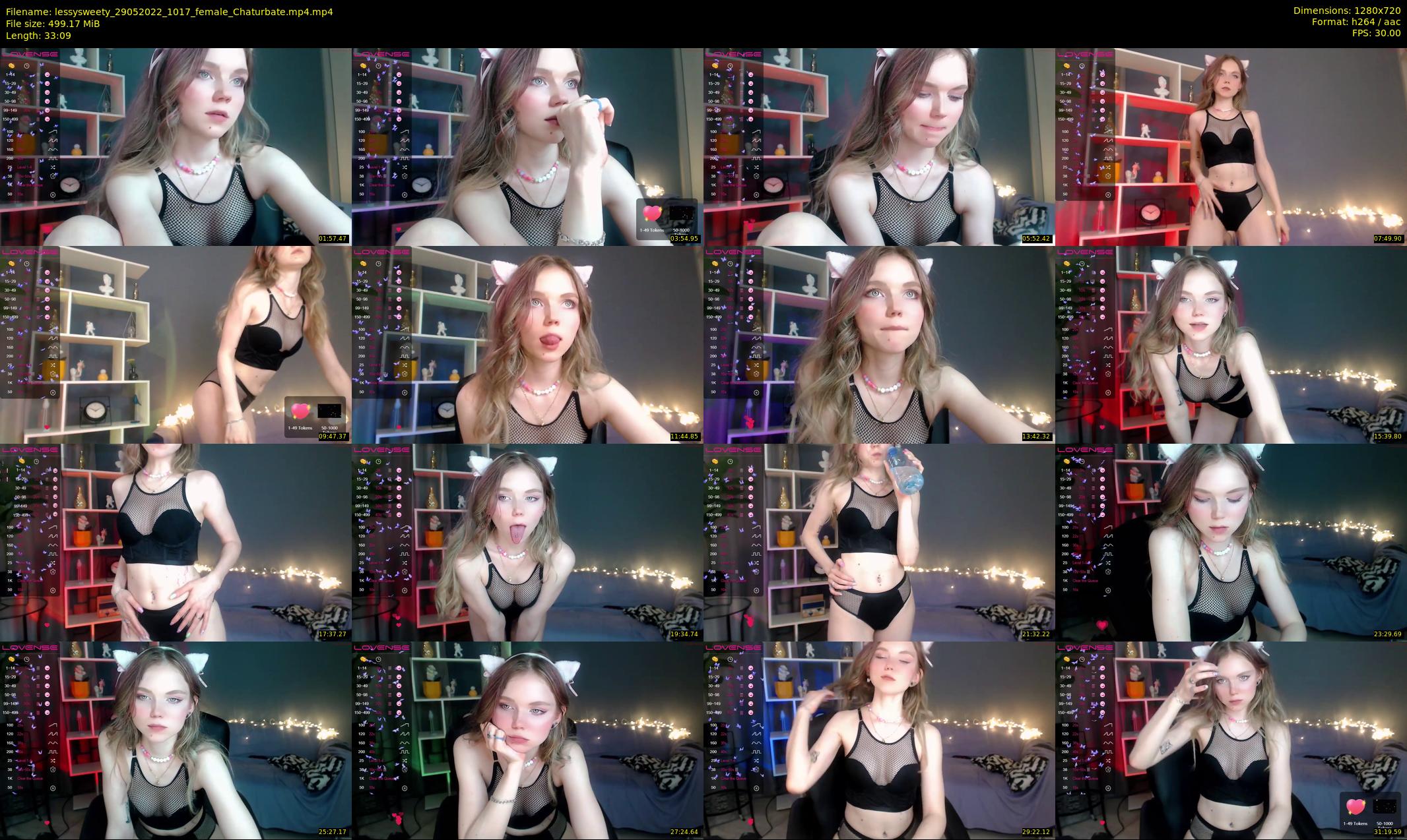 lessysweety — 34 minute Chaturbate female cam show recording, 720p, May 29, 2022