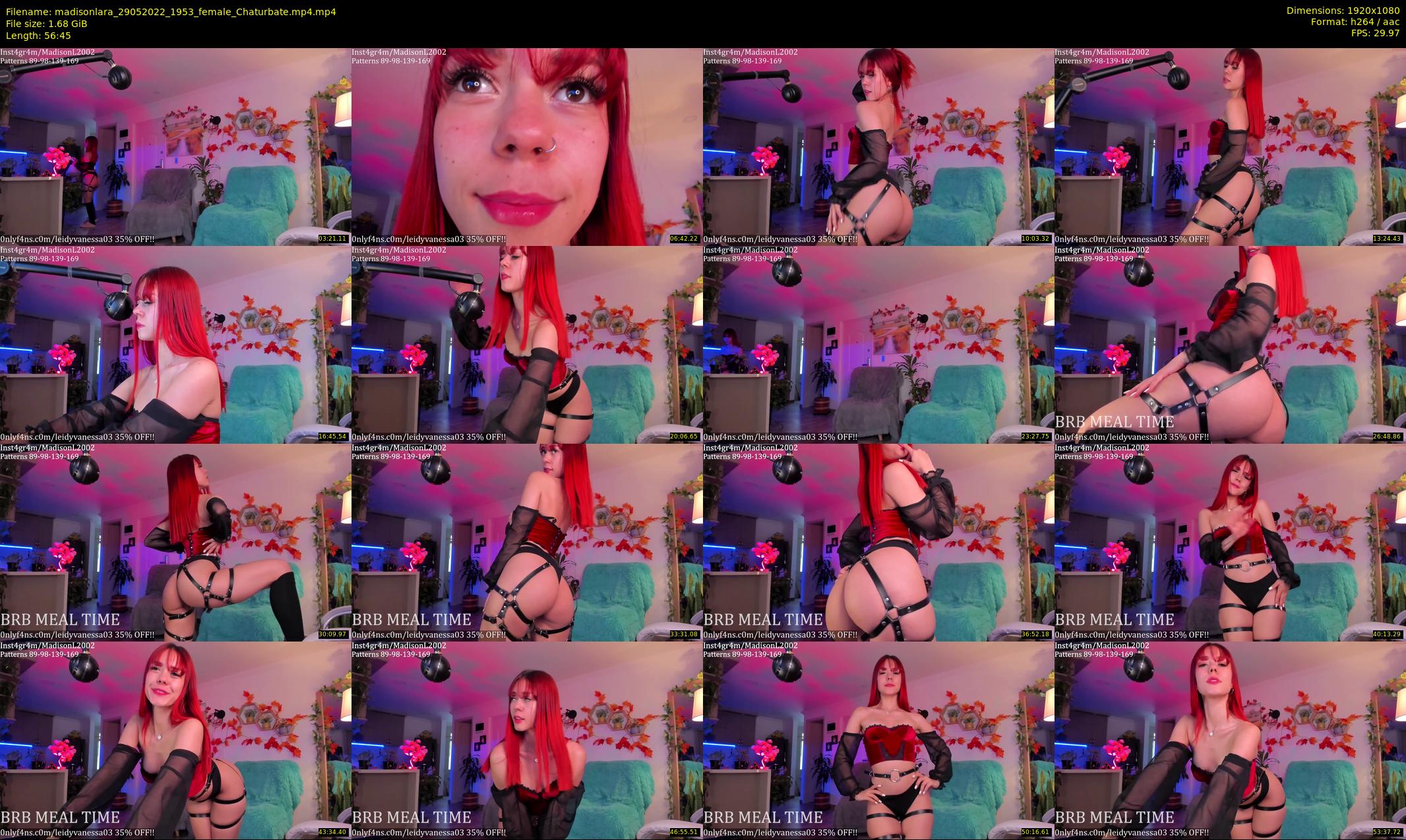 madisonlara — 57 minute Chaturbate female cam show recording, 1080p, May 29, 2022