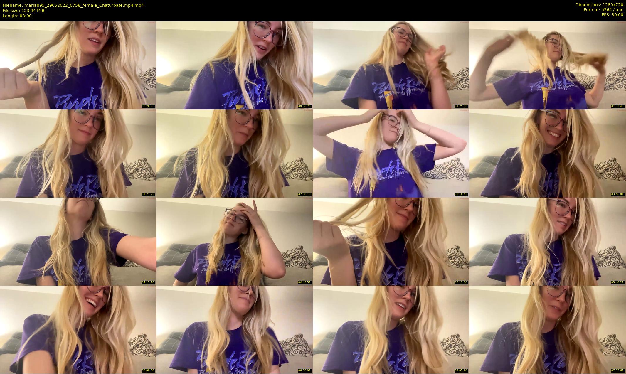 mariah95 — 8 minute Chaturbate female cam show recording, 720p, May 29, 2022