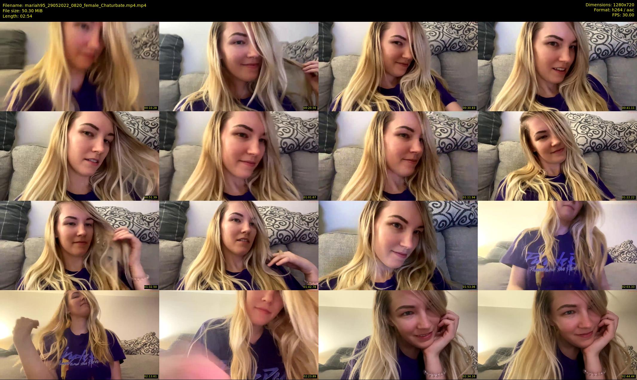 mariah95 — 3 minute Chaturbate female cam show recording, 720p, May 29, 2022