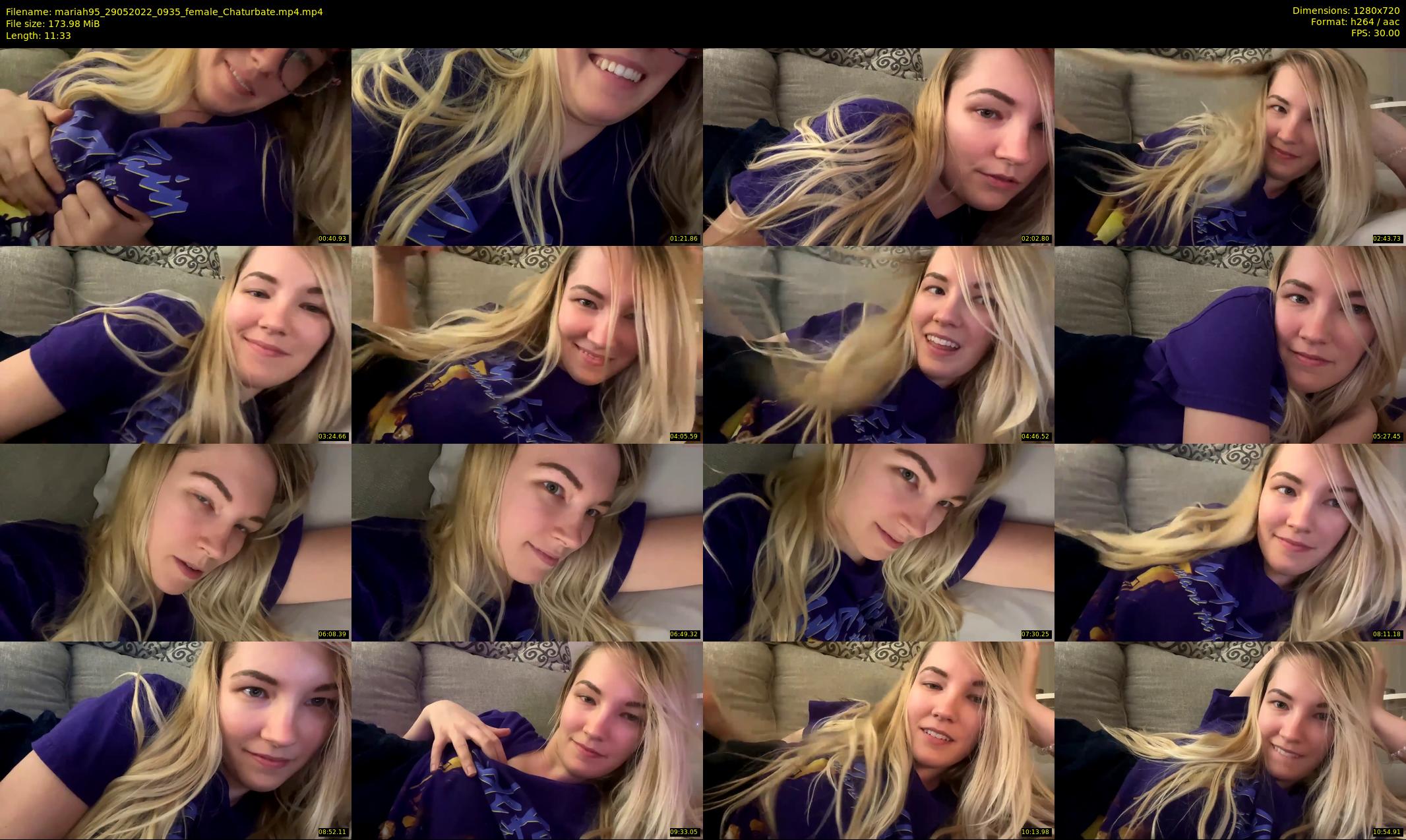 mariah95 — 12 minute Chaturbate female cam show recording, 720p, May 29, 2022