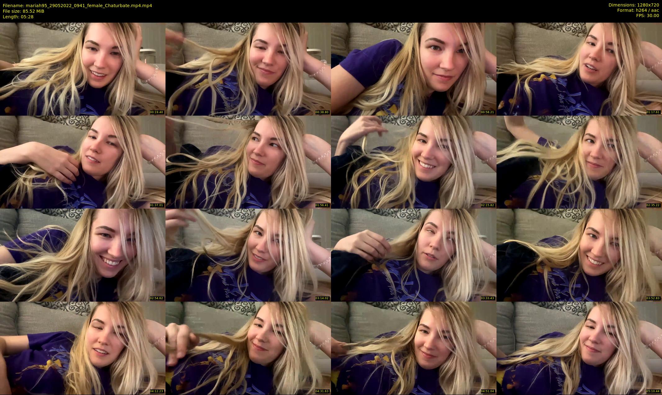 mariah95 — 6 minute Chaturbate female cam show recording, 720p, May 29, 2022