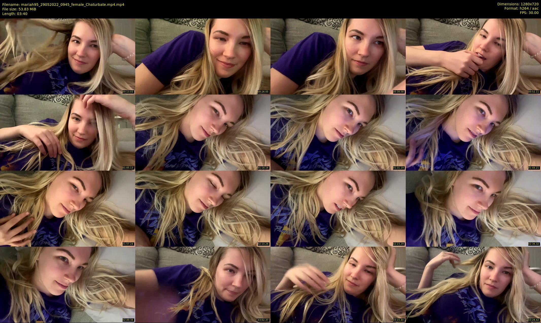 mariah95 — 4 minute Chaturbate female cam show recording, 720p, May 29, 2022
