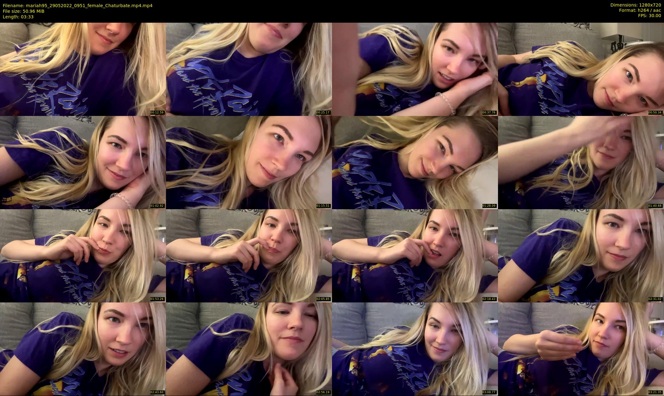 mariah95 — 4 minute Chaturbate female cam show recording, 720p, May 29, 2022
