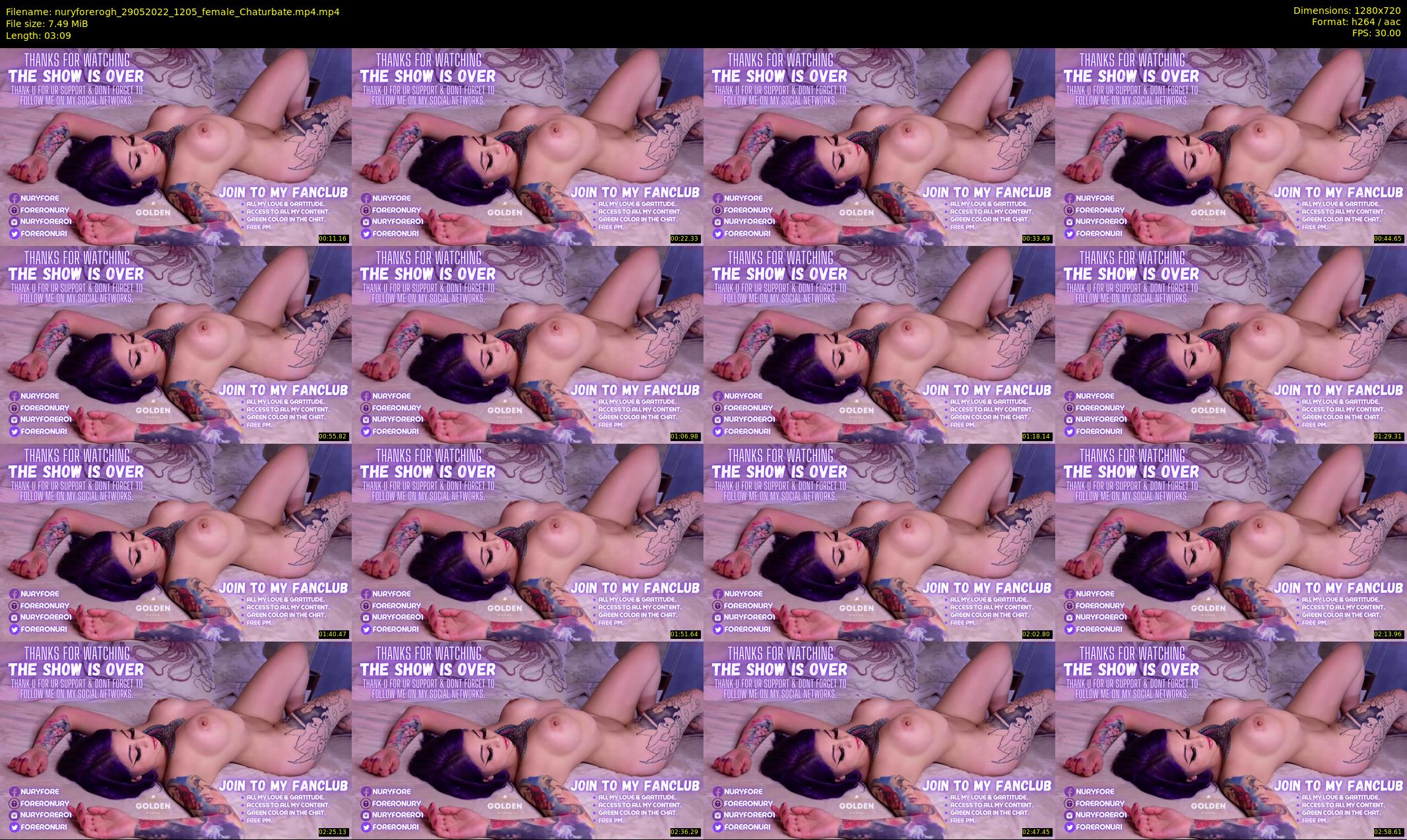 nuryforerogh — 4 minute Chaturbate female cam show recording, 720p, May 29, 2022
