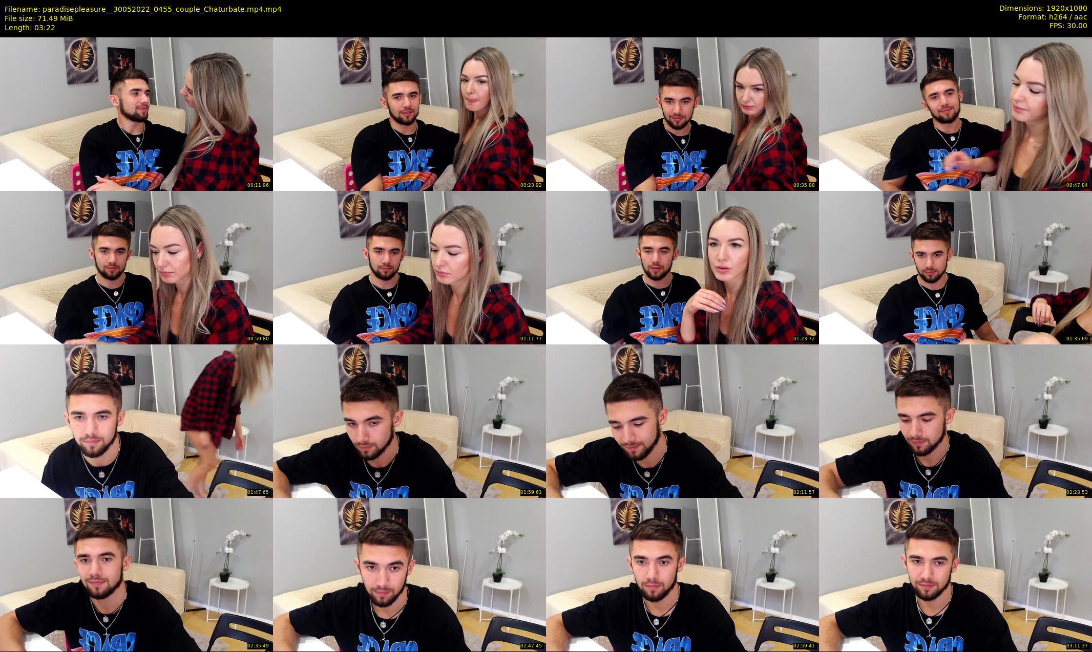 paradisepleasure_ — 4 minute Chaturbate couple cam show recording, 1080p, May 30, 2022