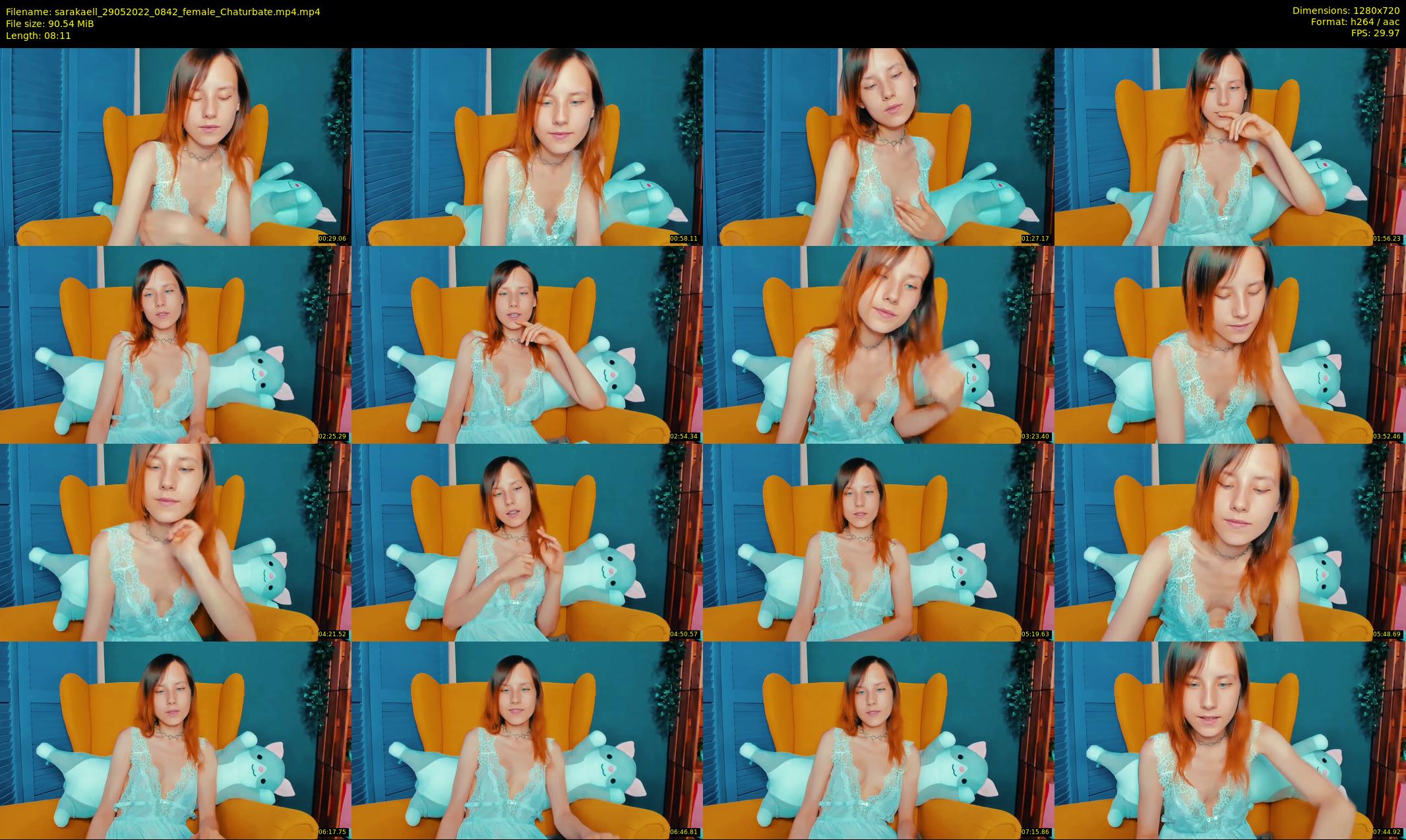 sarakaell — 9 minute Chaturbate female cam show recording, 720p, May 29, 2022