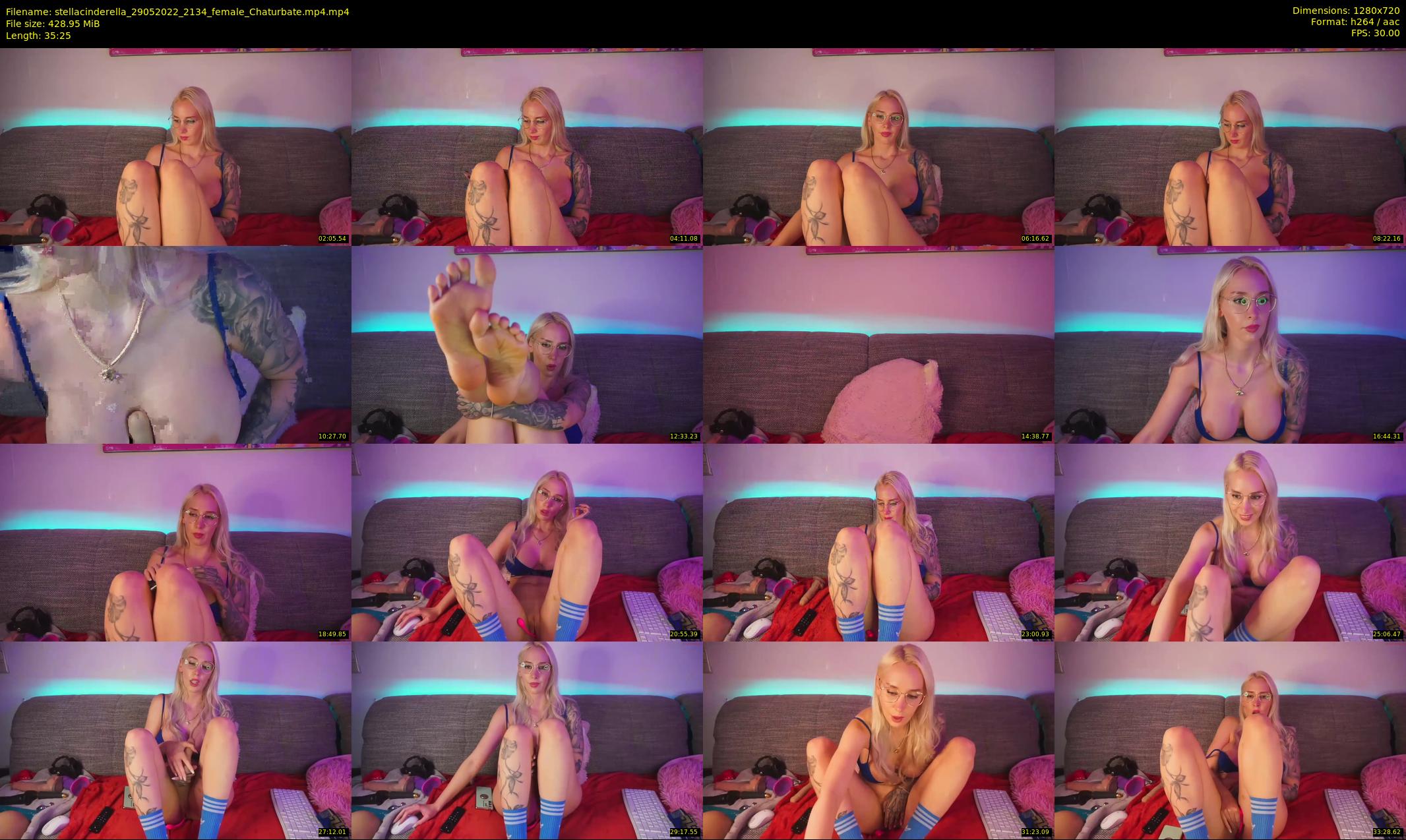 stellacinderella — 36 minute Chaturbate female cam show recording, 720p, May 29, 2022
