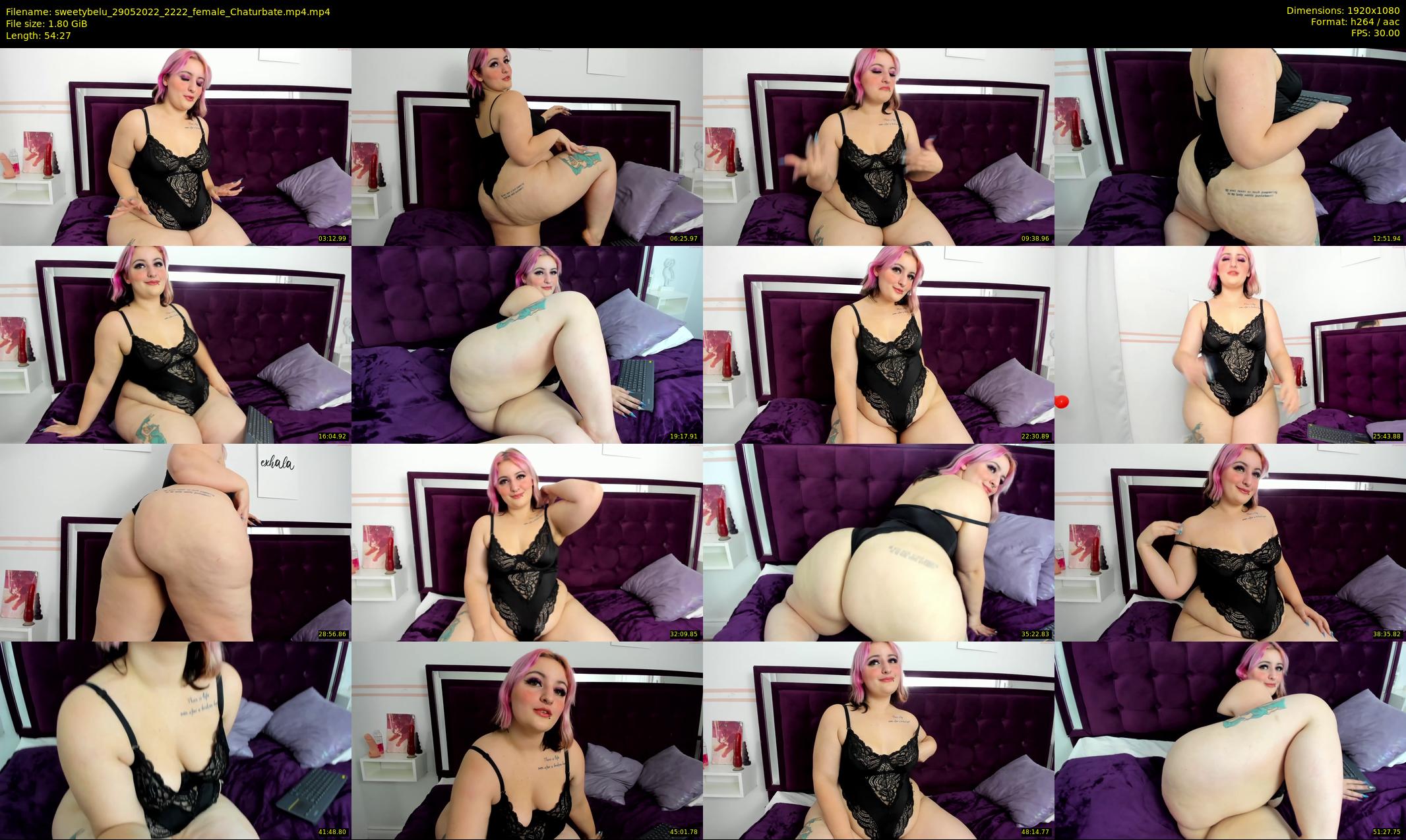 sweetybelu — 55 minute Chaturbate female cam show recording, 1080p, May 29, 2022