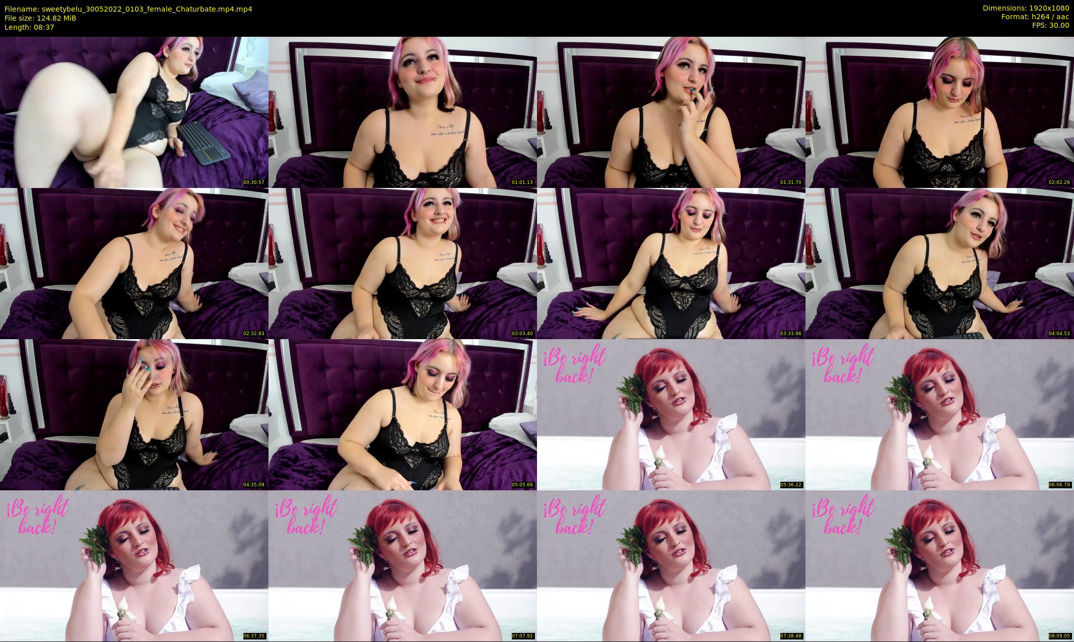 sweetybelu — 9 minute Chaturbate female cam show recording, 1080p, May 30, 2022