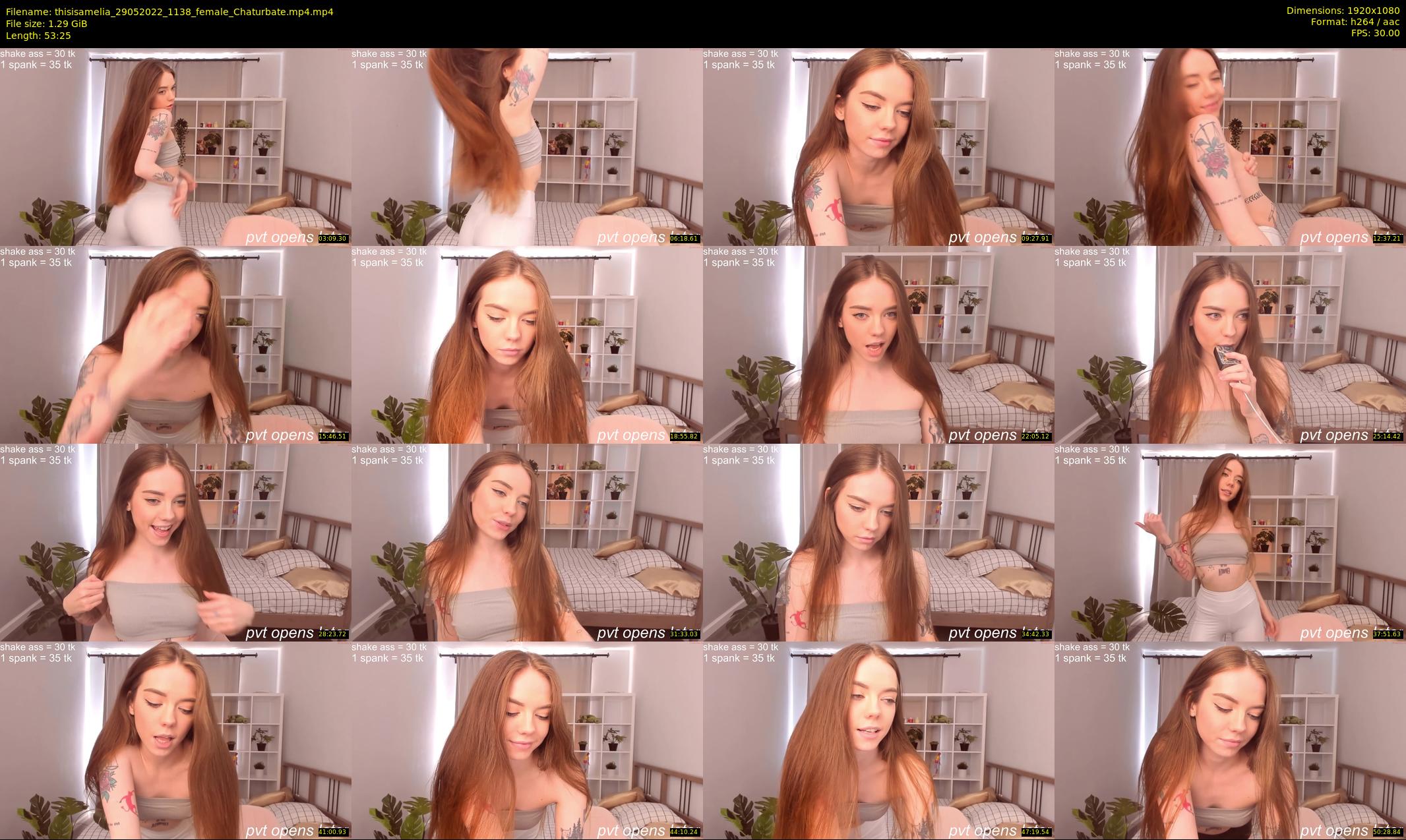 thisisamelia — 54 minute Chaturbate female cam show recording, 1080p, May 29, 2022