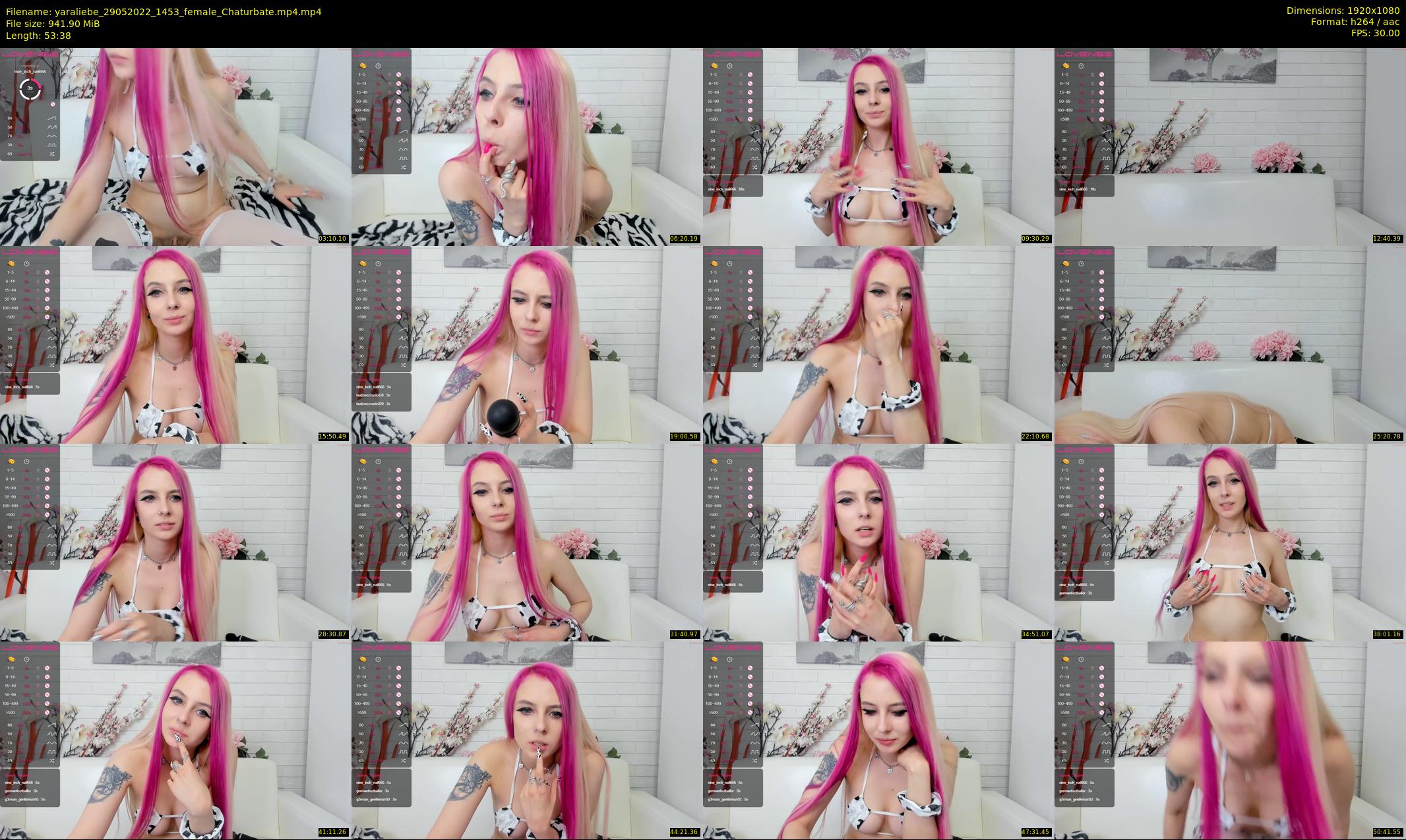 yaraliebe — 54 minute Chaturbate female cam show recording, 1080p, May 29, 2022