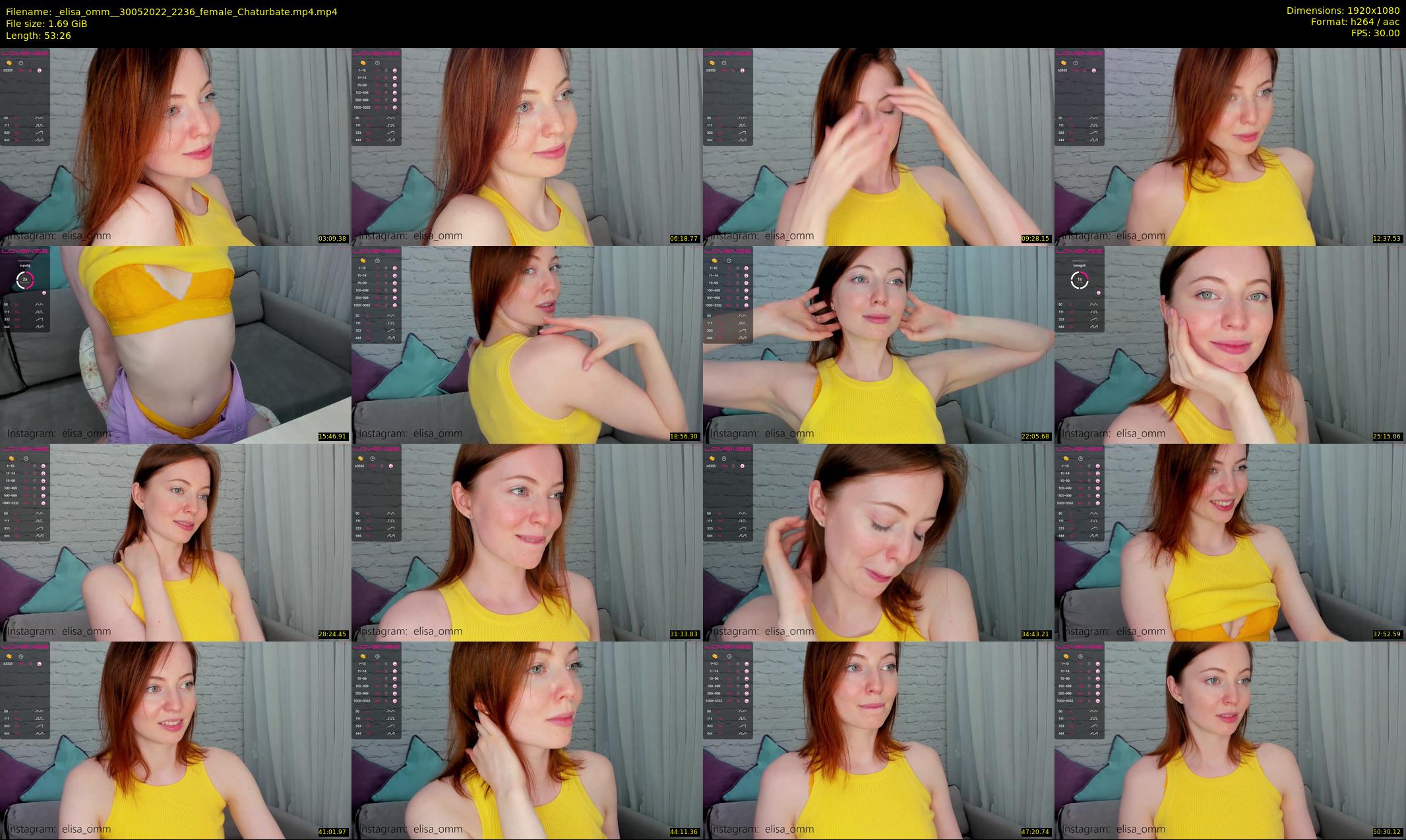 _elisa_omm_ — 54 minute Chaturbate female cam show recording, 1080p, May 30, 2022