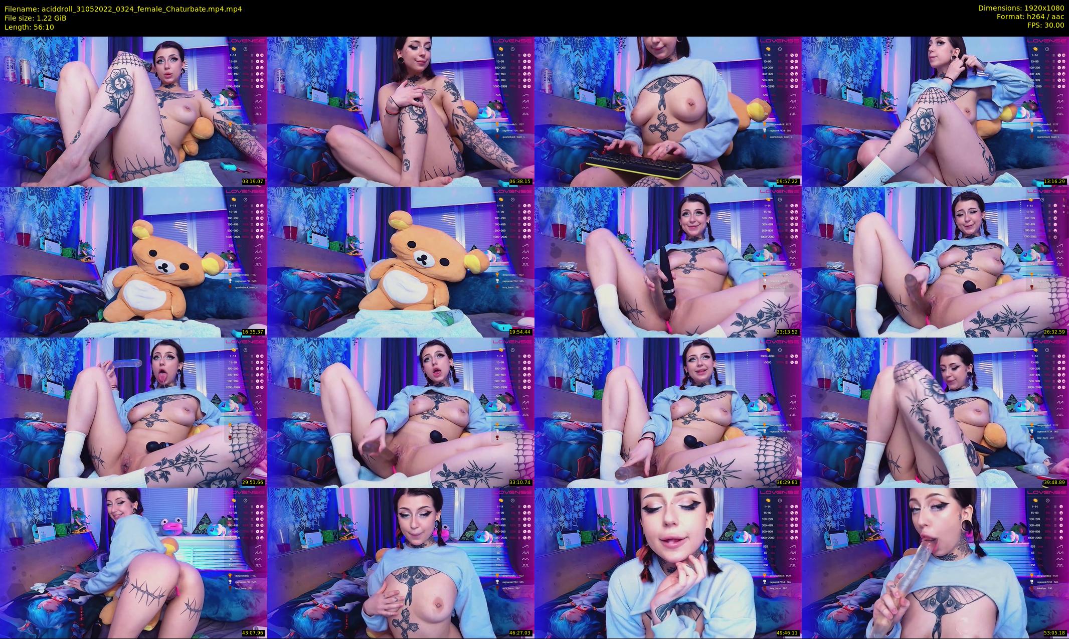 aciddroll — 57 minute Chaturbate female cam show recording, 1080p, May 31, 2022