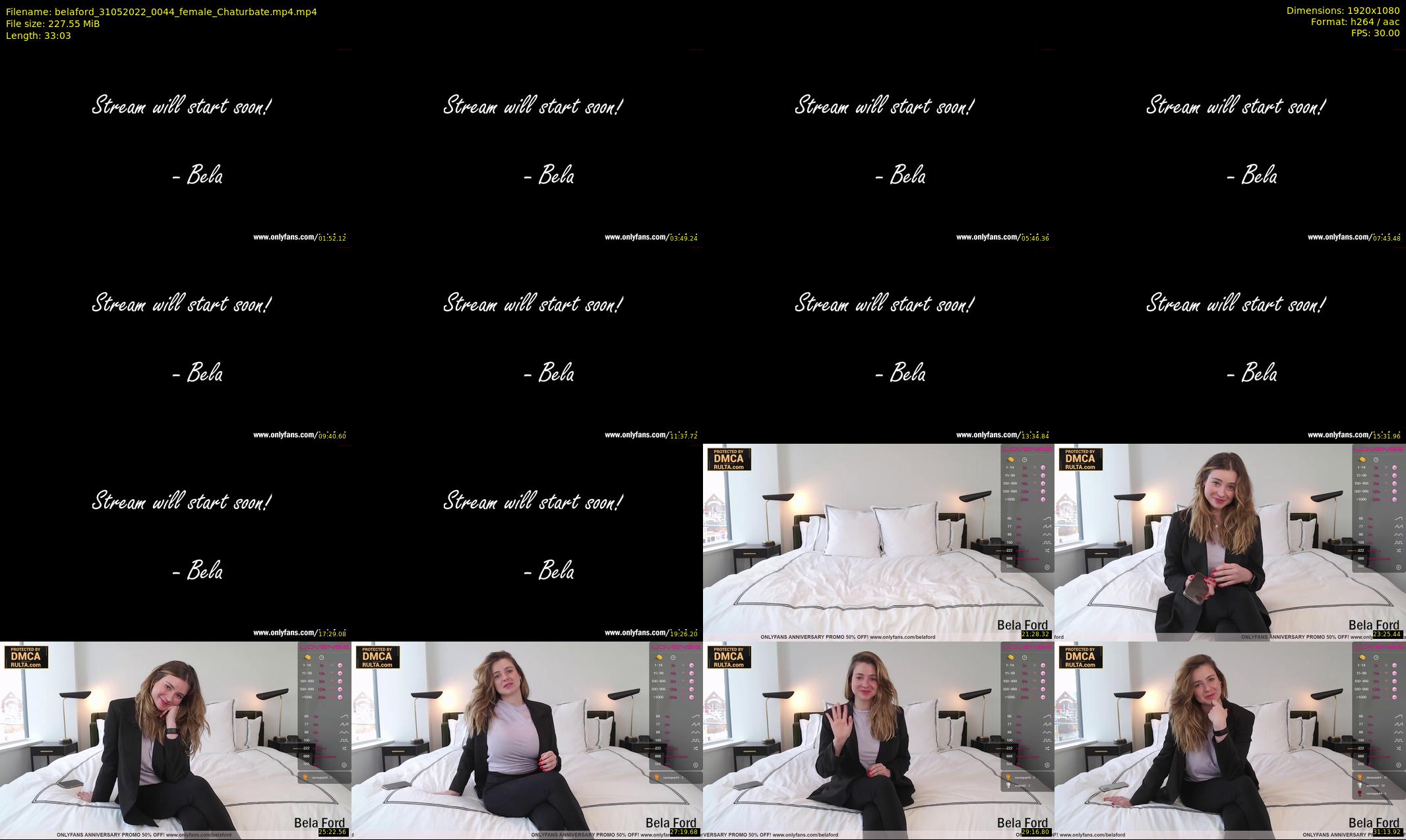 belaford — 34 minute Chaturbate female cam show recording, 1080p, May 31, 2022