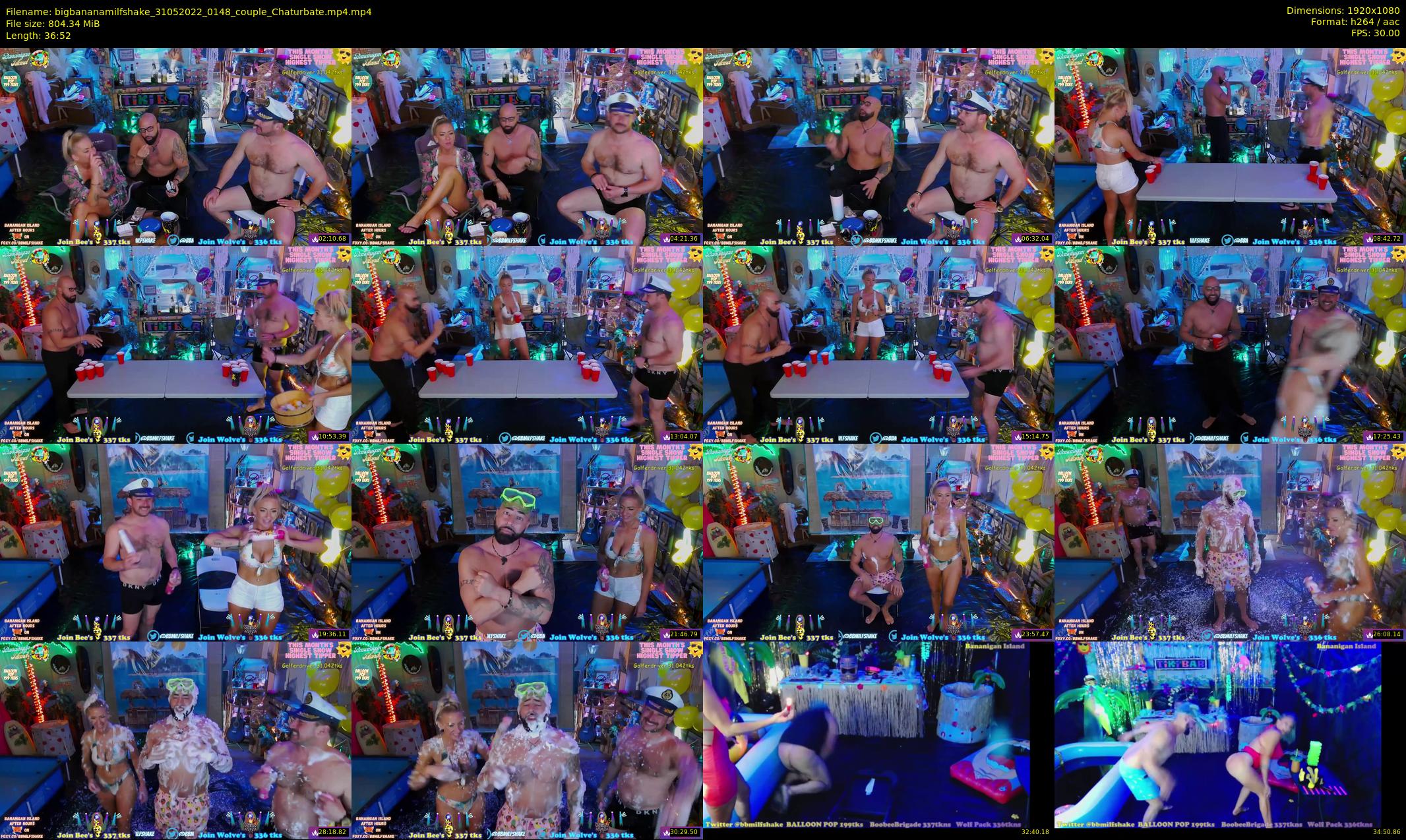 bigbananamilfshake — 37 minute Chaturbate couple cam show recording, 1080p, May 31, 2022