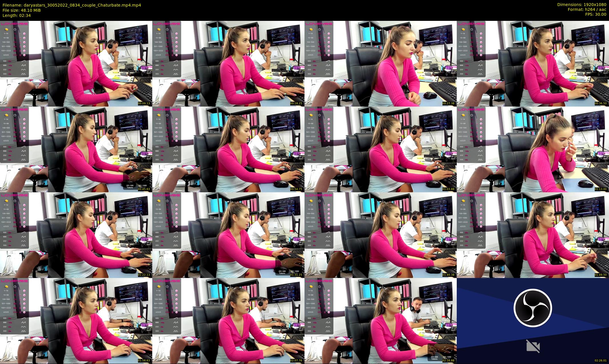 daryastars — 3 minute Chaturbate couple cam show recording, 1080p, May 30, 2022