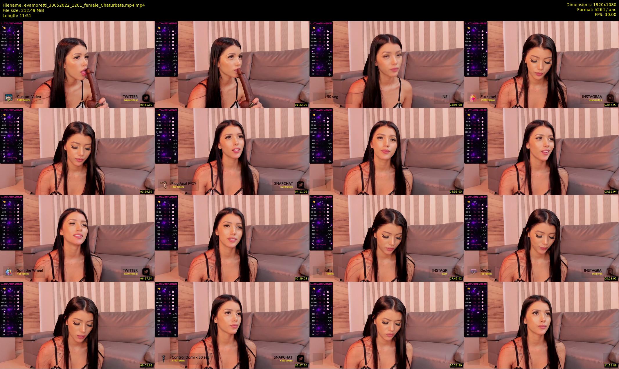 evamoretti — 12 minute Chaturbate female cam show recording, 1080p, May 30, 2022
