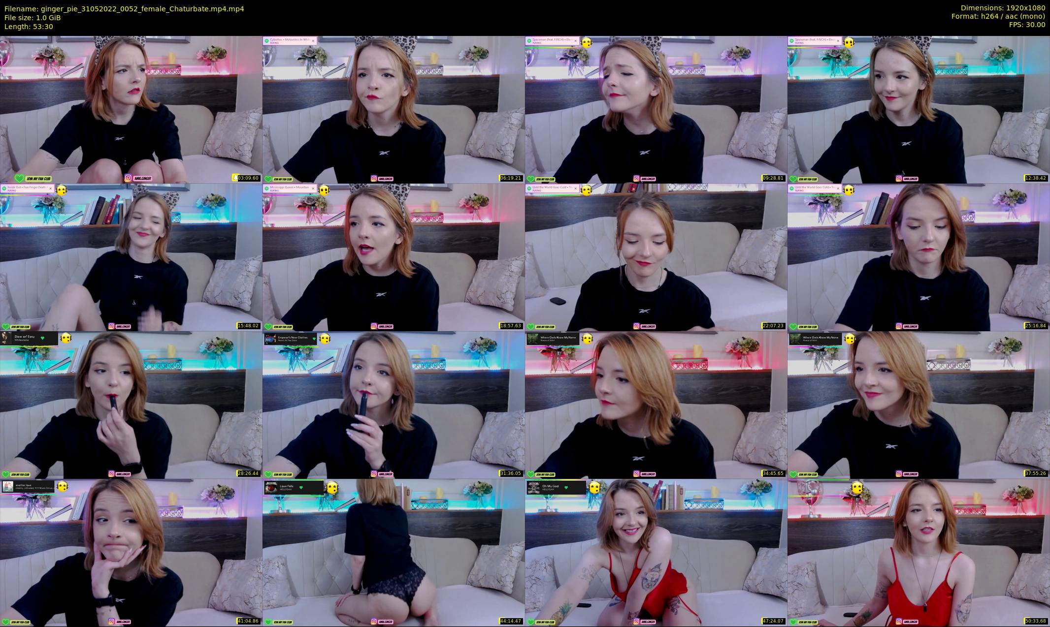 ginger_pie — 54 minute Chaturbate female cam show recording, 1080p, May 31, 2022