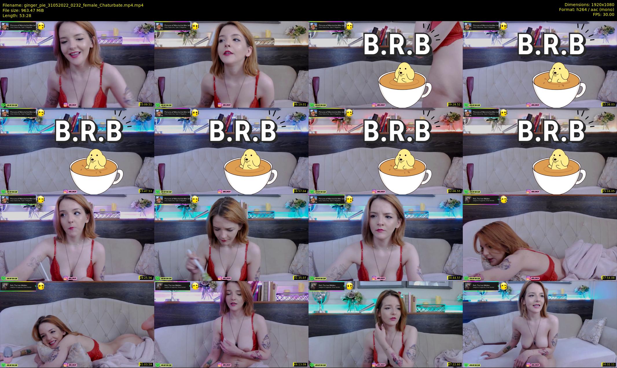 ginger_pie — 54 minute Chaturbate female cam show recording, 1080p, May 31, 2022