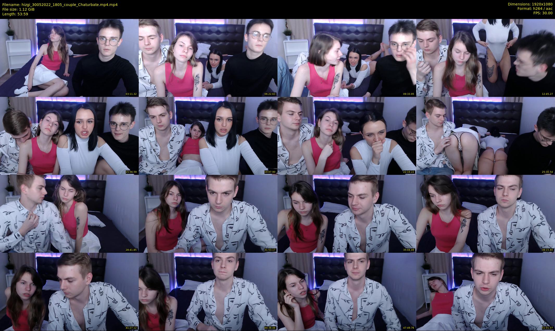 hizgi — 54 minute Chaturbate couple cam show recording, 1080p, May 30, 2022