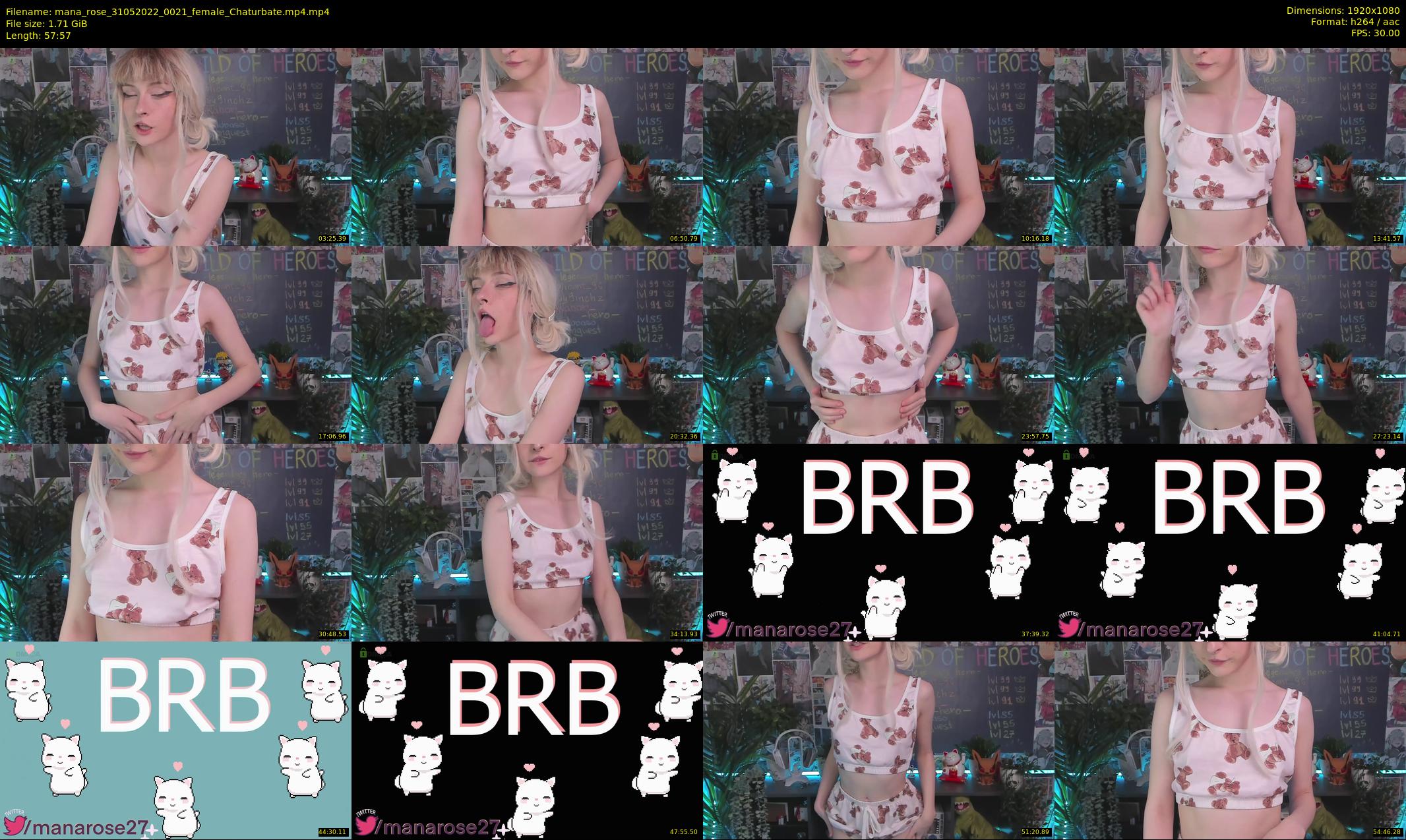 mana_rose — 58 minute Chaturbate female cam show recording, 1080p, May 31, 2022