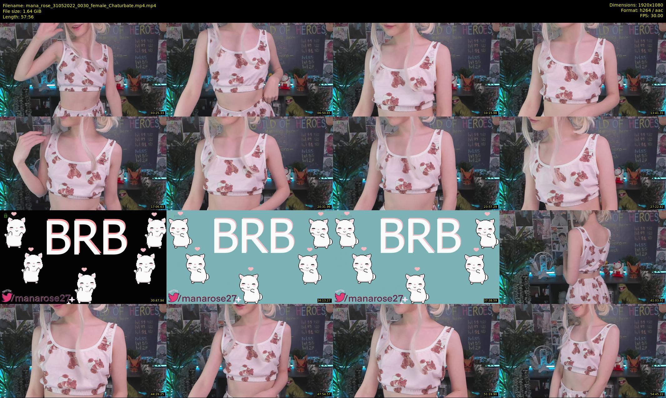 mana_rose — 58 minute Chaturbate female cam show recording, 1080p, May 31, 2022