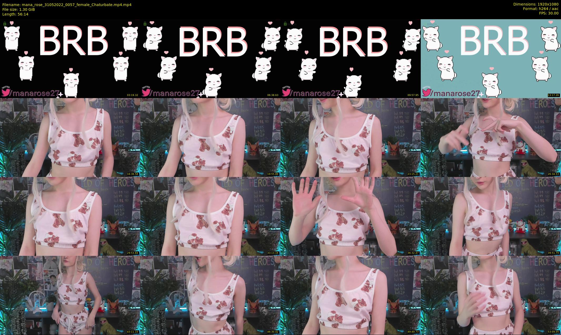 mana_rose — 57 minute Chaturbate female cam show recording, 1080p, May 31, 2022