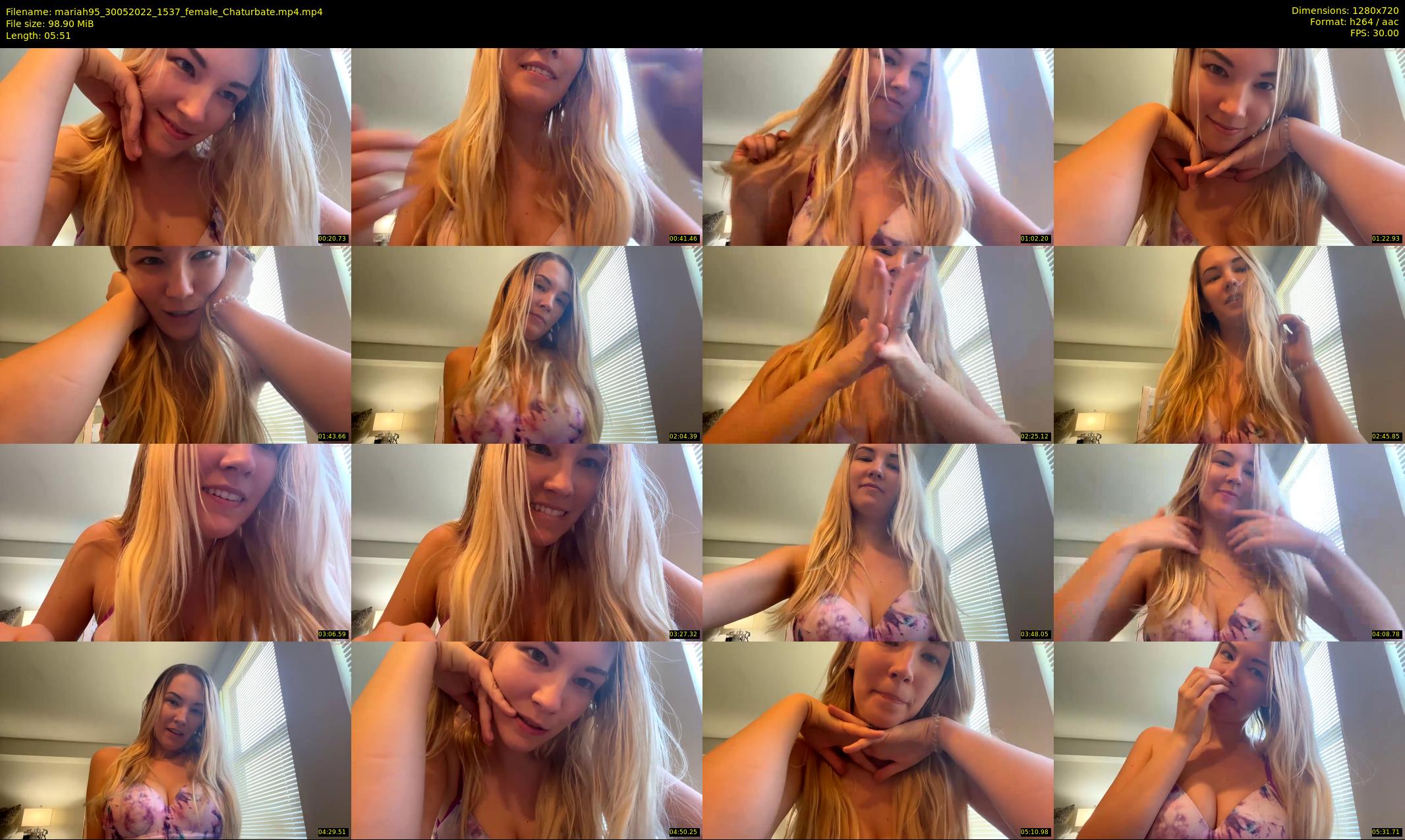 mariah95 — 6 minute Chaturbate female cam show recording, 720p, May 30, 2022
