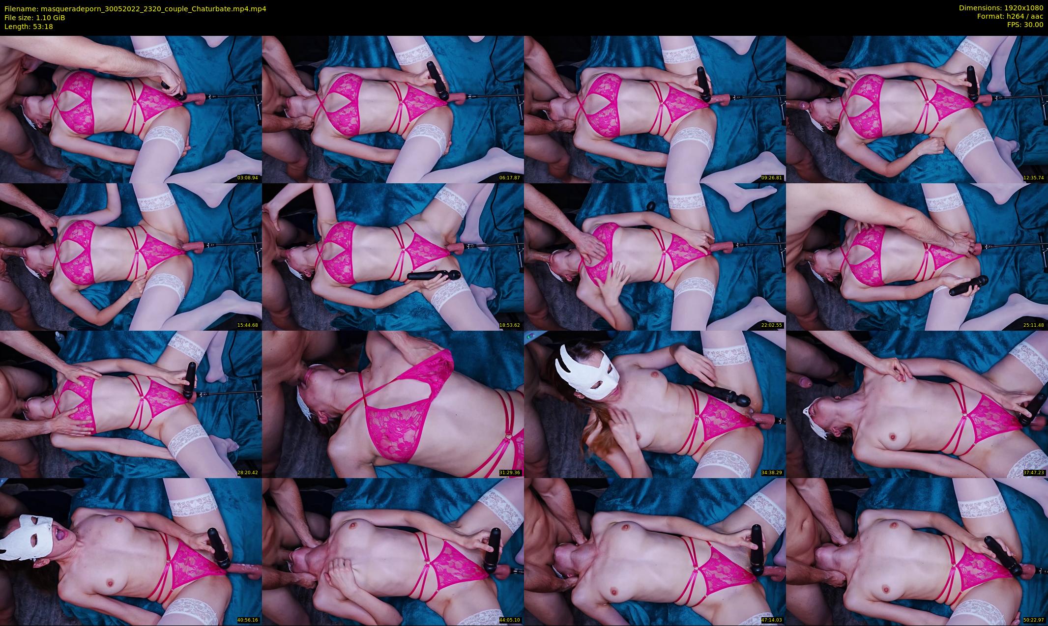 masqueradeporn — 54 minute Chaturbate couple cam show recording, 1080p, May 30, 2022