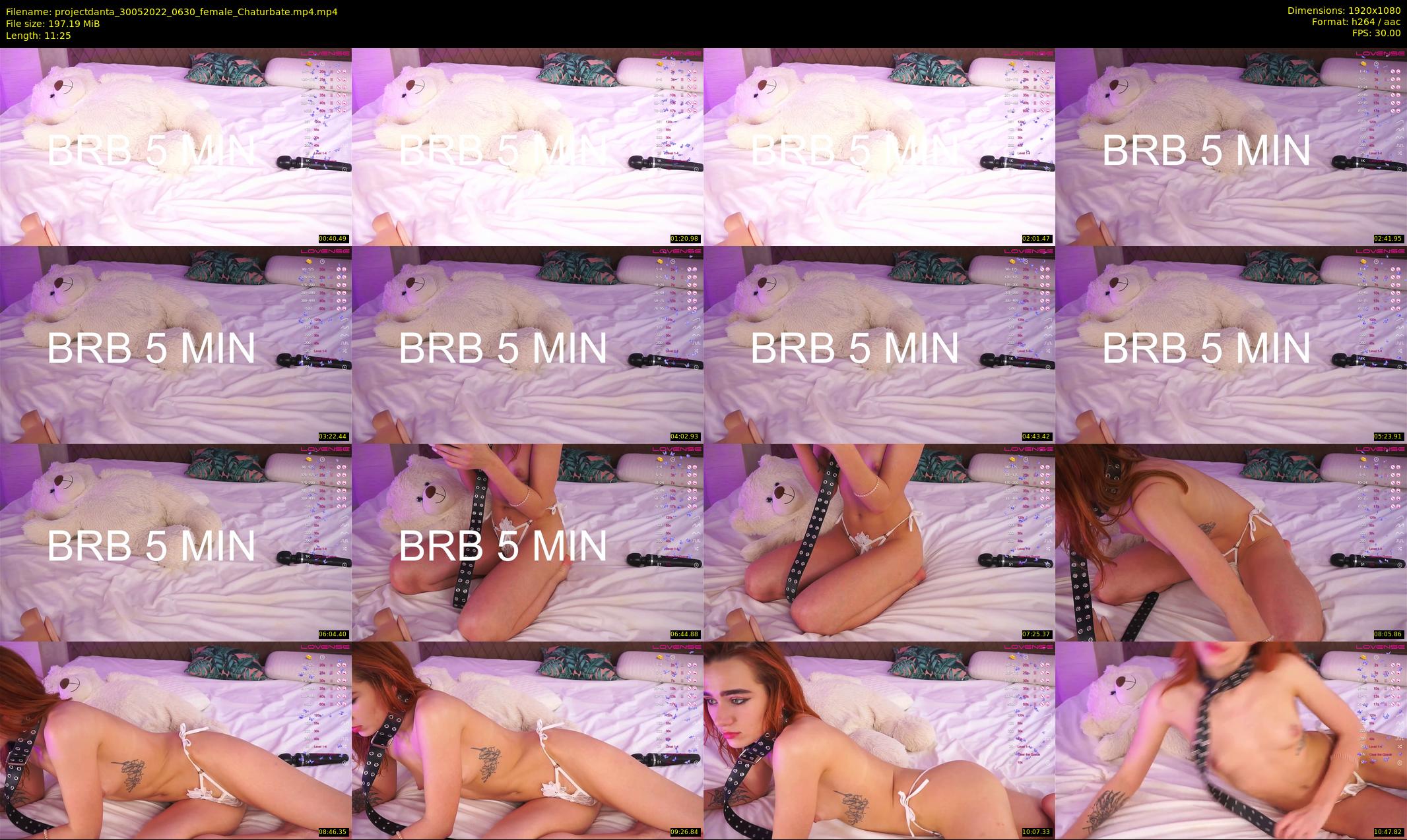 projectdanta — 12 minute Chaturbate female cam show recording, 1080p, May 30, 2022