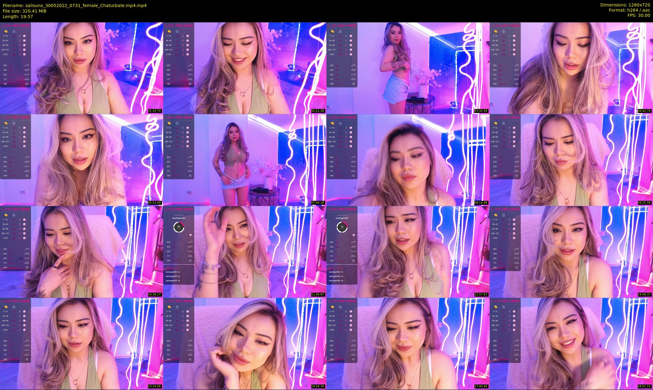 salisuno — 20 minute Chaturbate female cam show recording, 720p, May 30, 2022