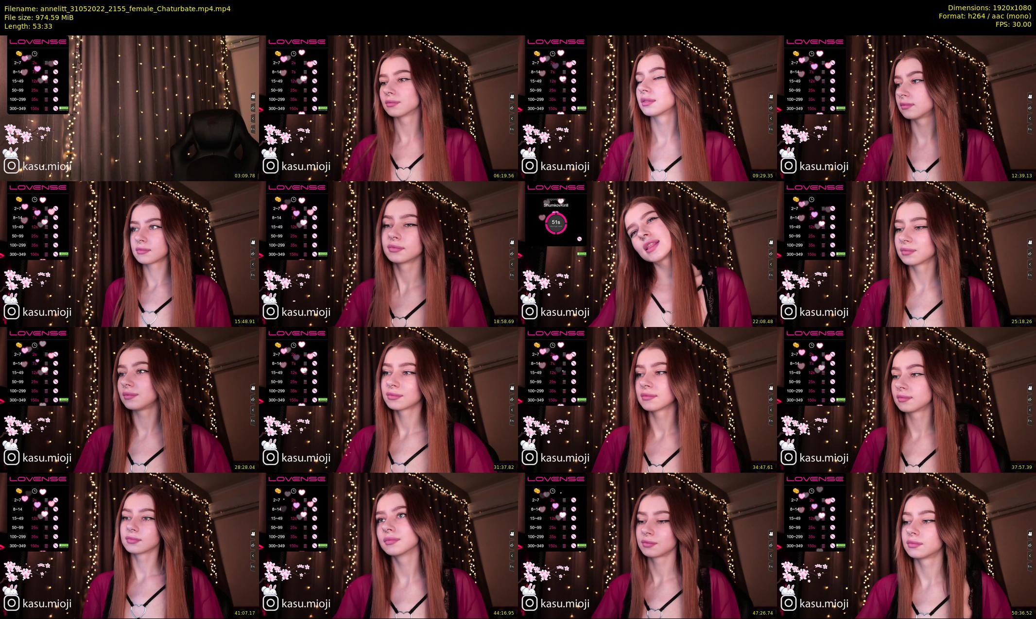 annelitt — 54 minute Chaturbate female cam show recording, 1080p, May 31, 2022