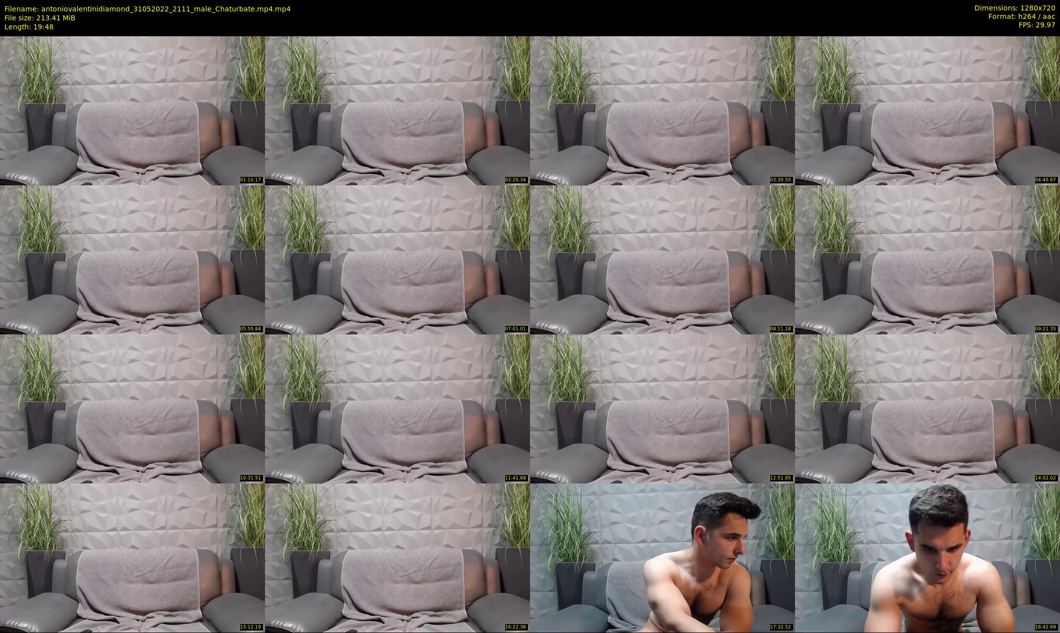 antoniovalentinidiamond — 20 minute Chaturbate male cam show recording, 720p, May 31, 2022